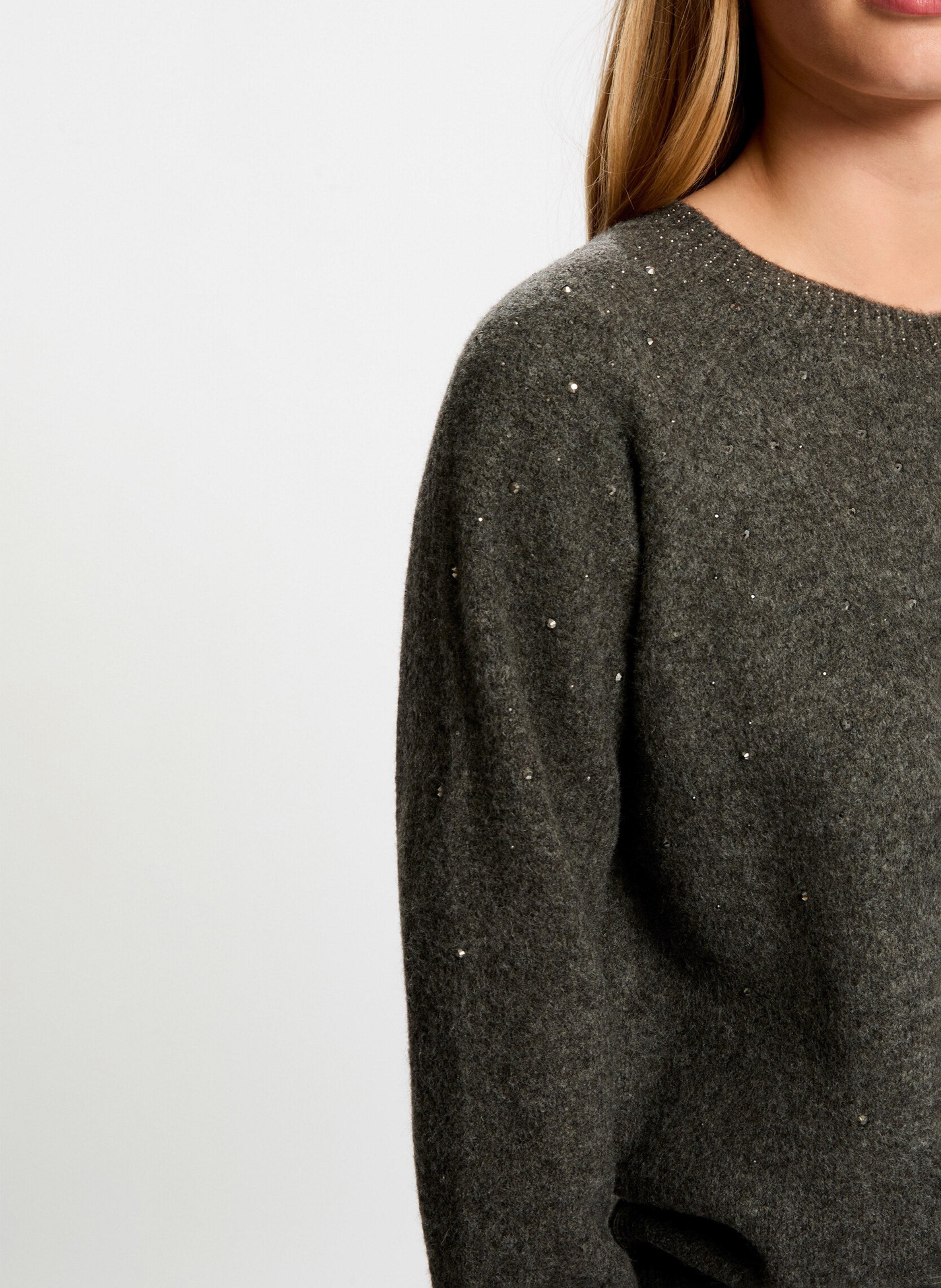 Trui met opstaande kraag MORGAN Grijs