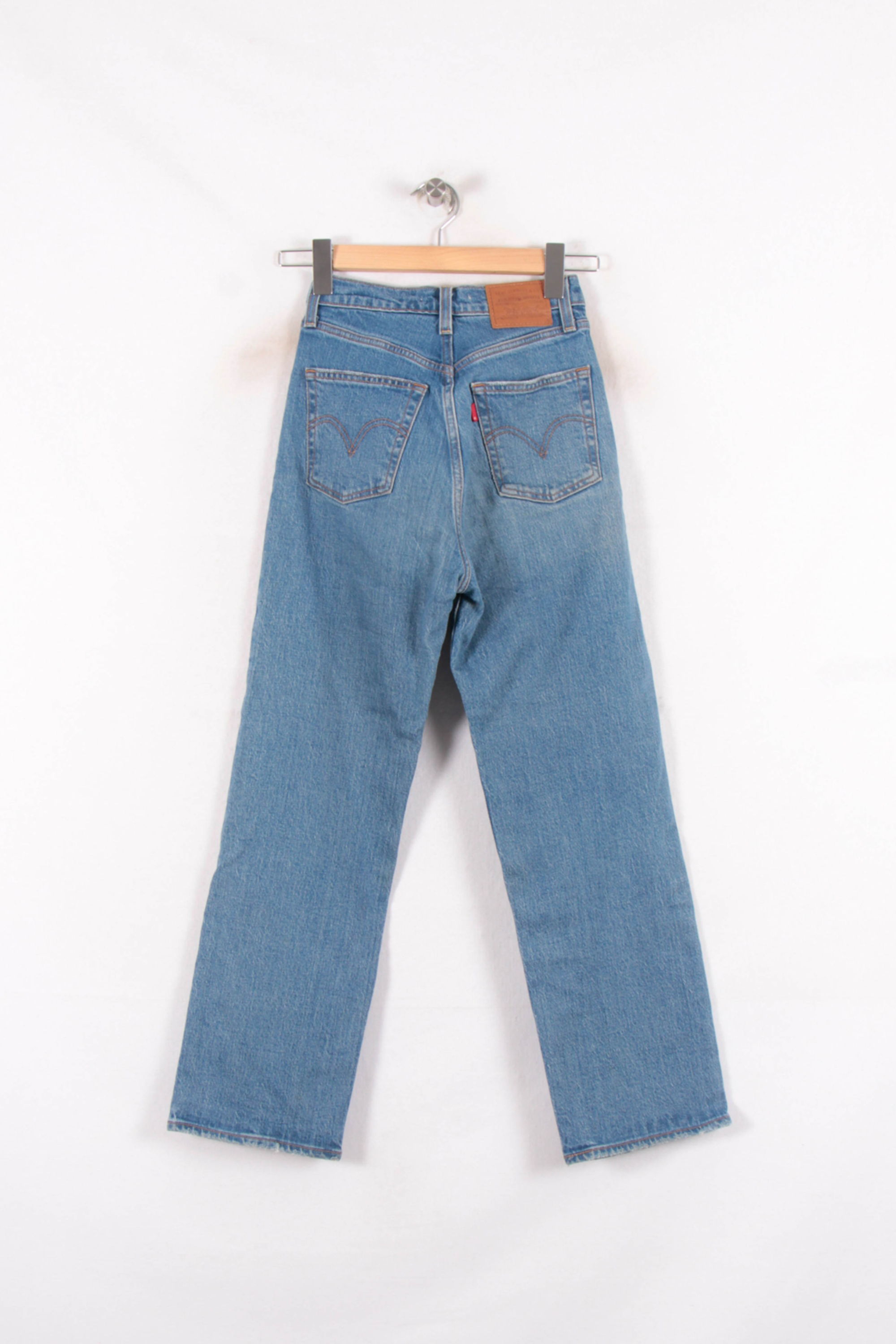 Cropped slim jeans with studs LEVI'S - Seconde main Blue