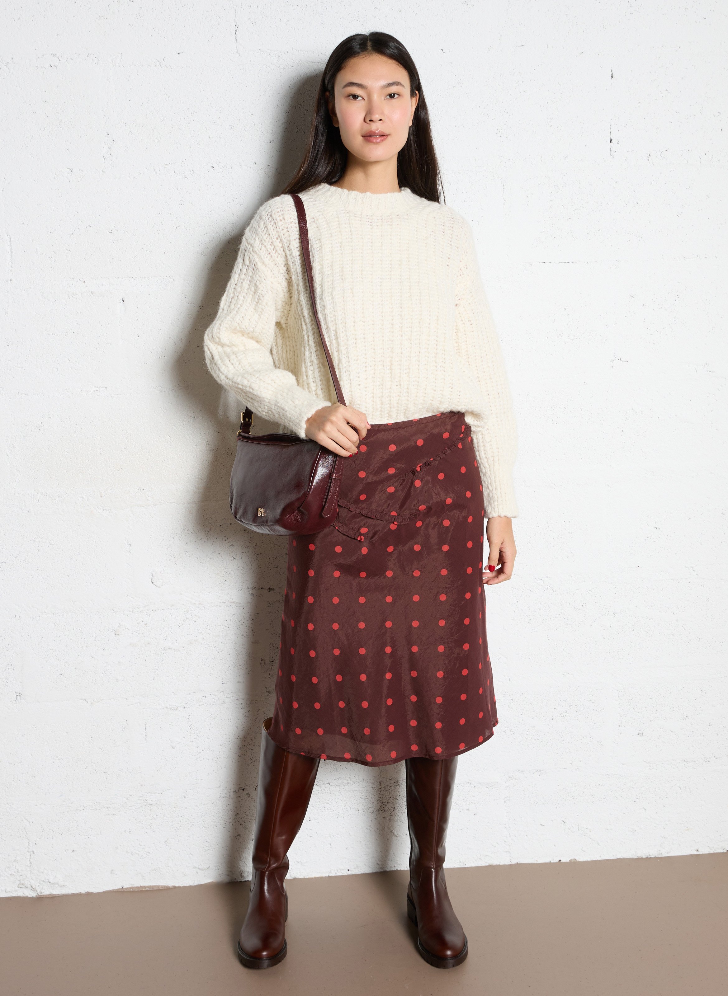 Brieftasche aus Leder PETITE MENDIGOTE Violett