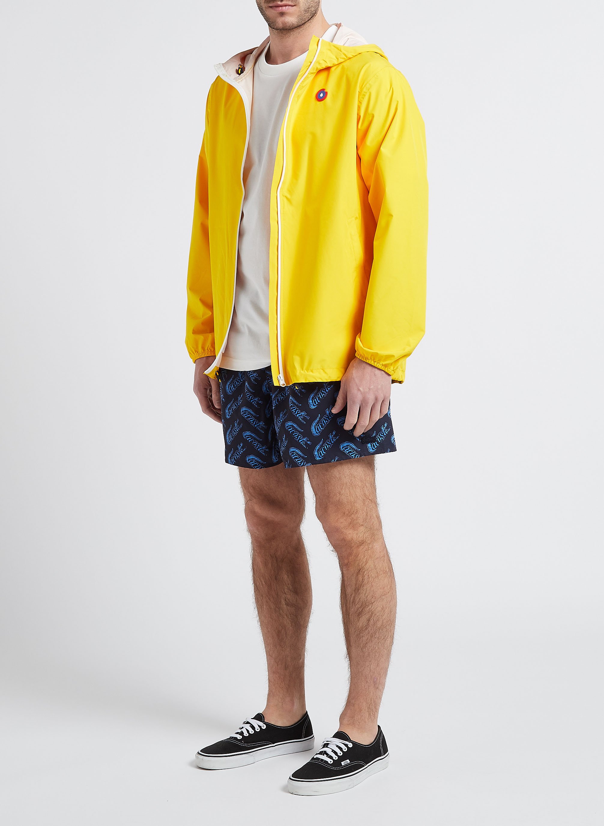 Korte regenjas met capuchon FLOTTE Geel