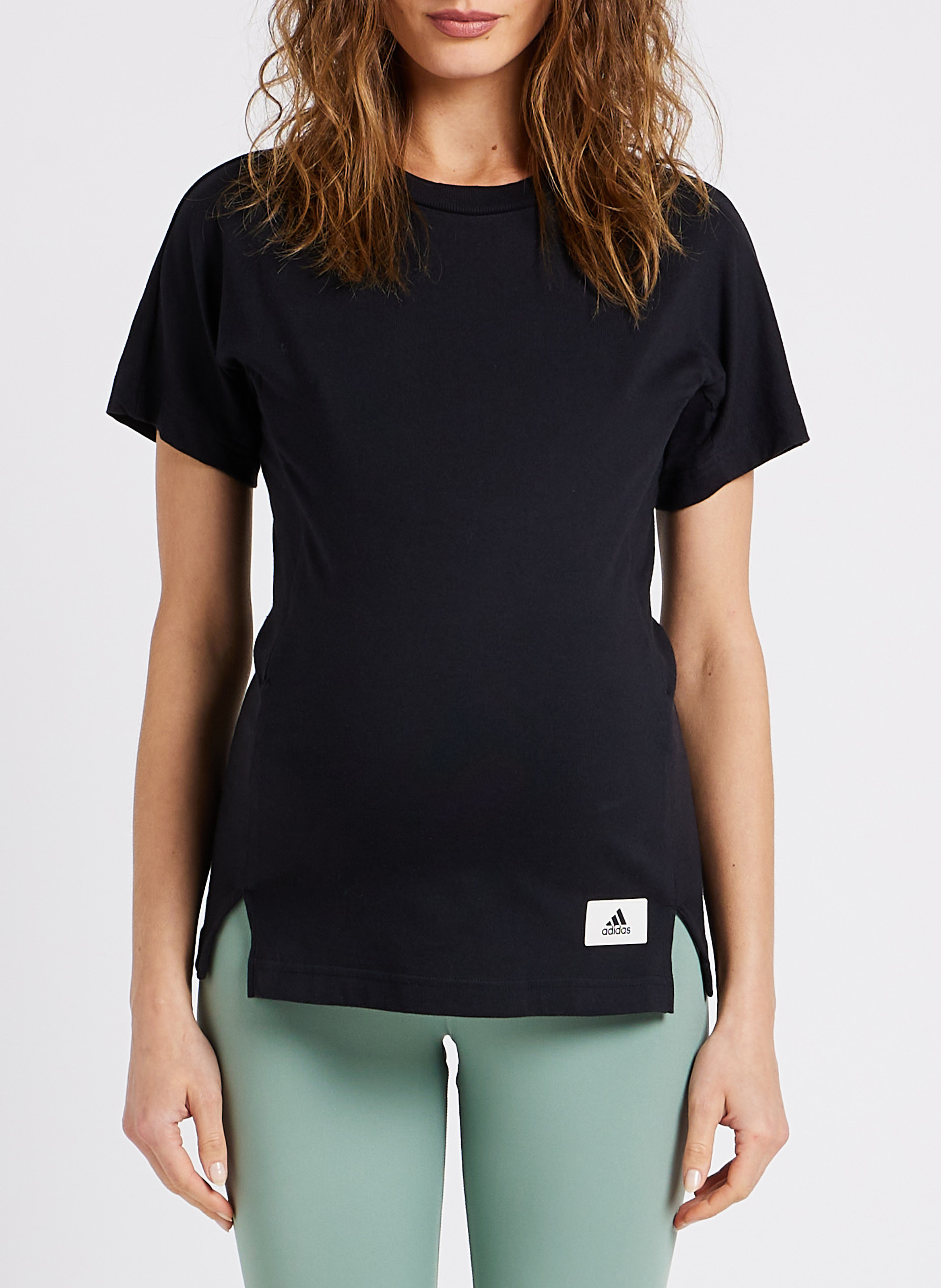 Tee-shirt col rond de grossesse en coton  ADIDAS Noir