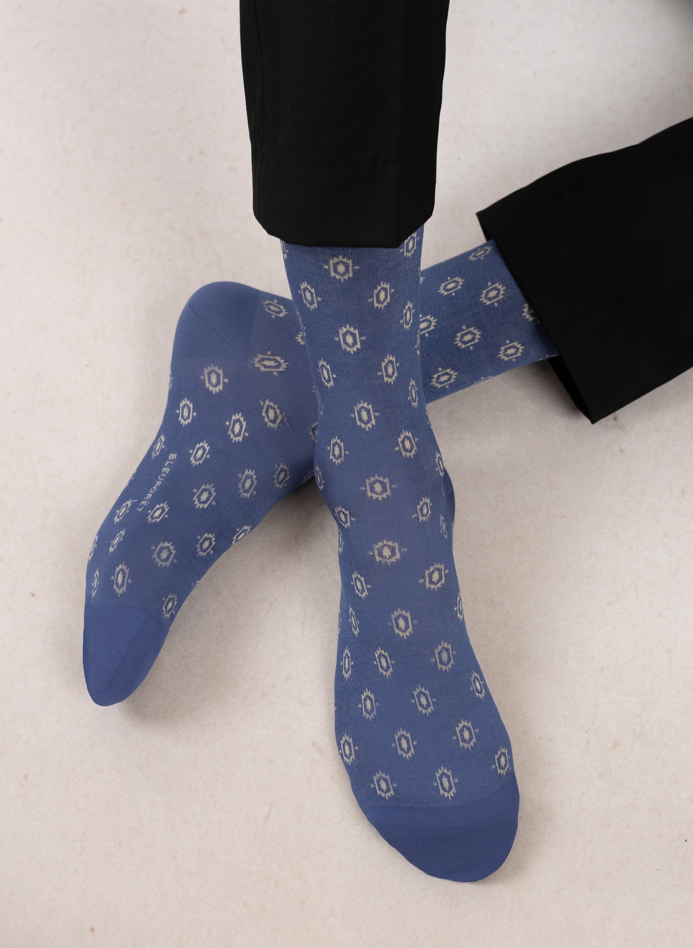 Sokken met print - katoenblend BLEUFORET Blauw