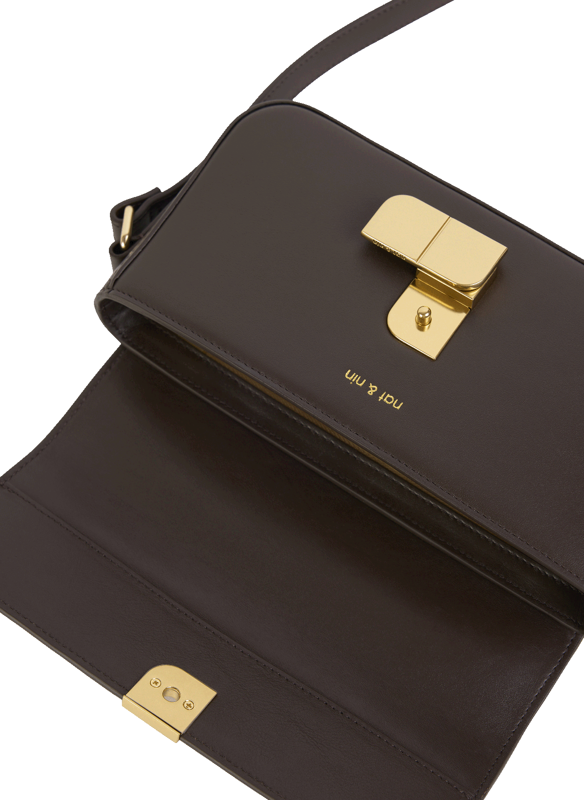 Sac baguette en cuir  Marron