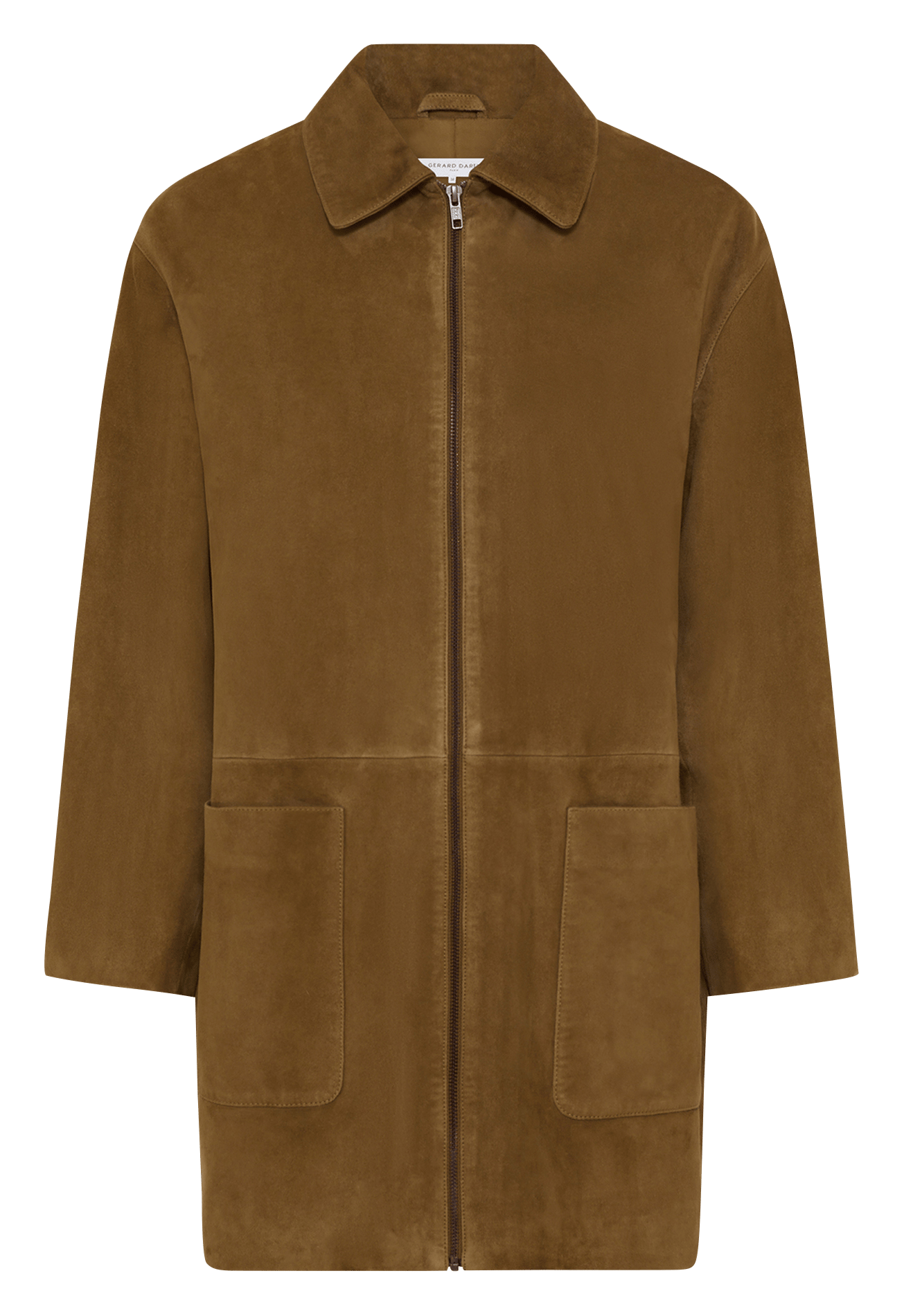 Long leather jacket GERARD DAREL Brown