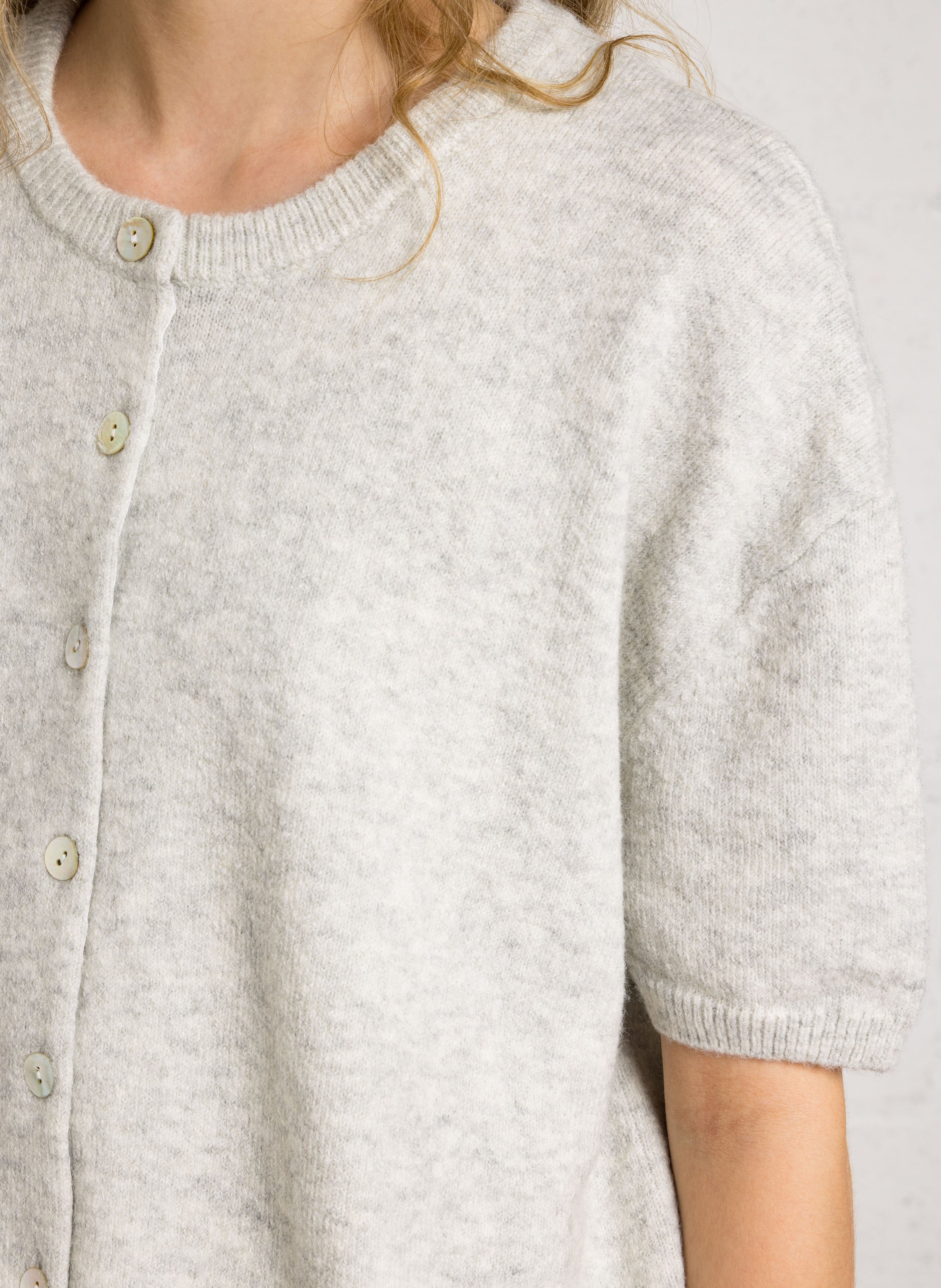 Round-neck cardigan LE TEMPS DES CERISES Grey