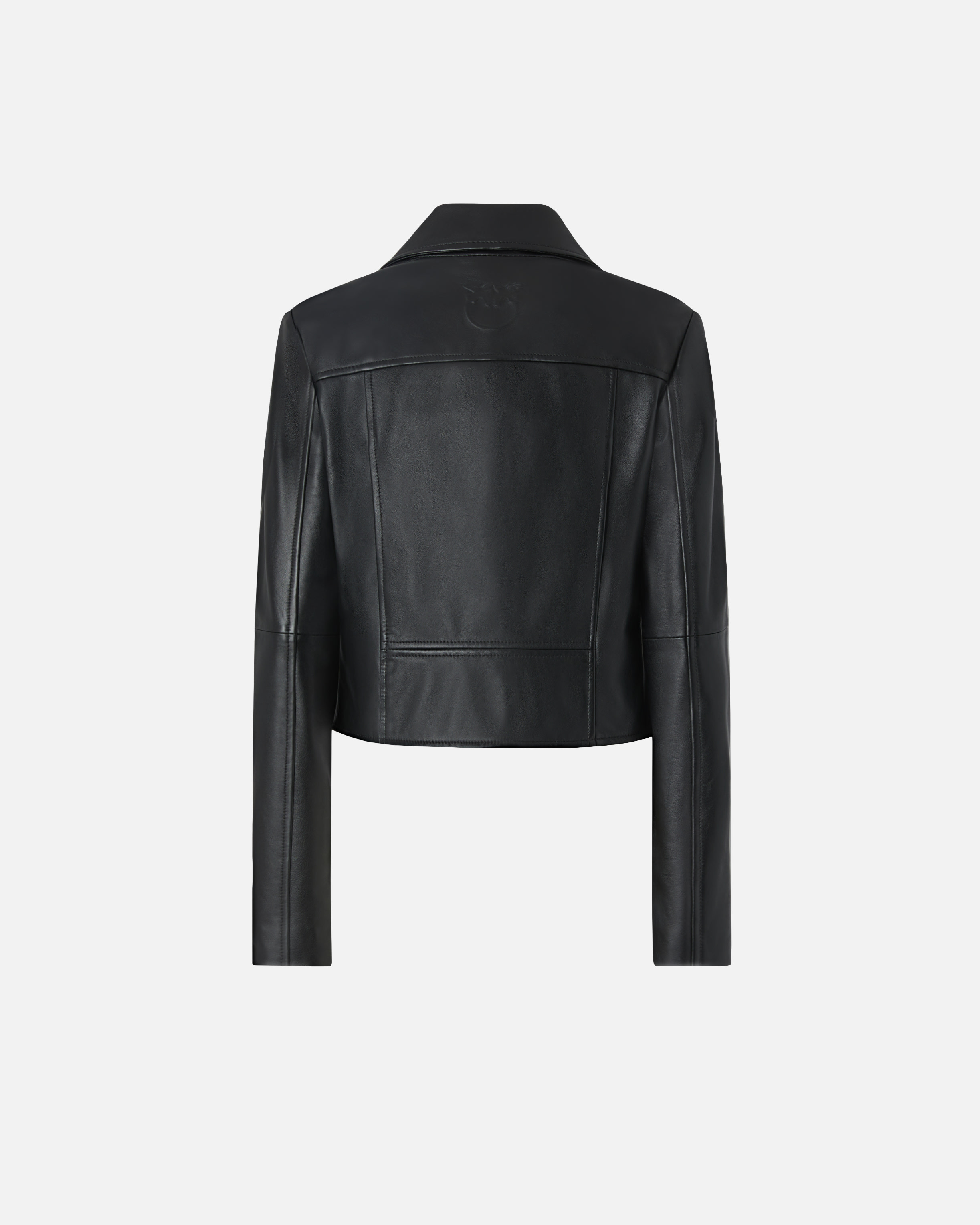 Blouson de motard en cuir nappa PINKO Noir