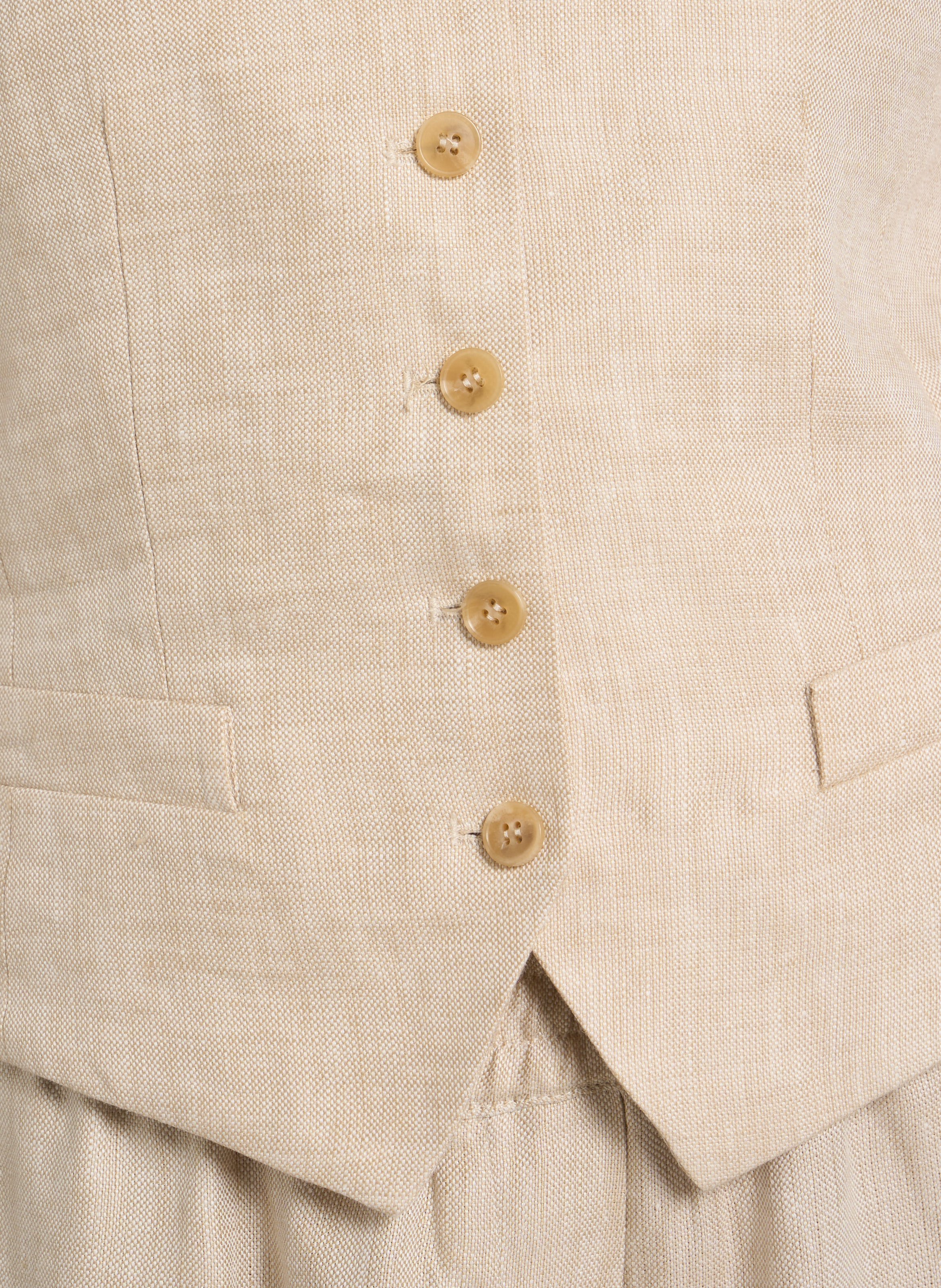 Short tailored linen blazer MAX MARA WEEK END Beige