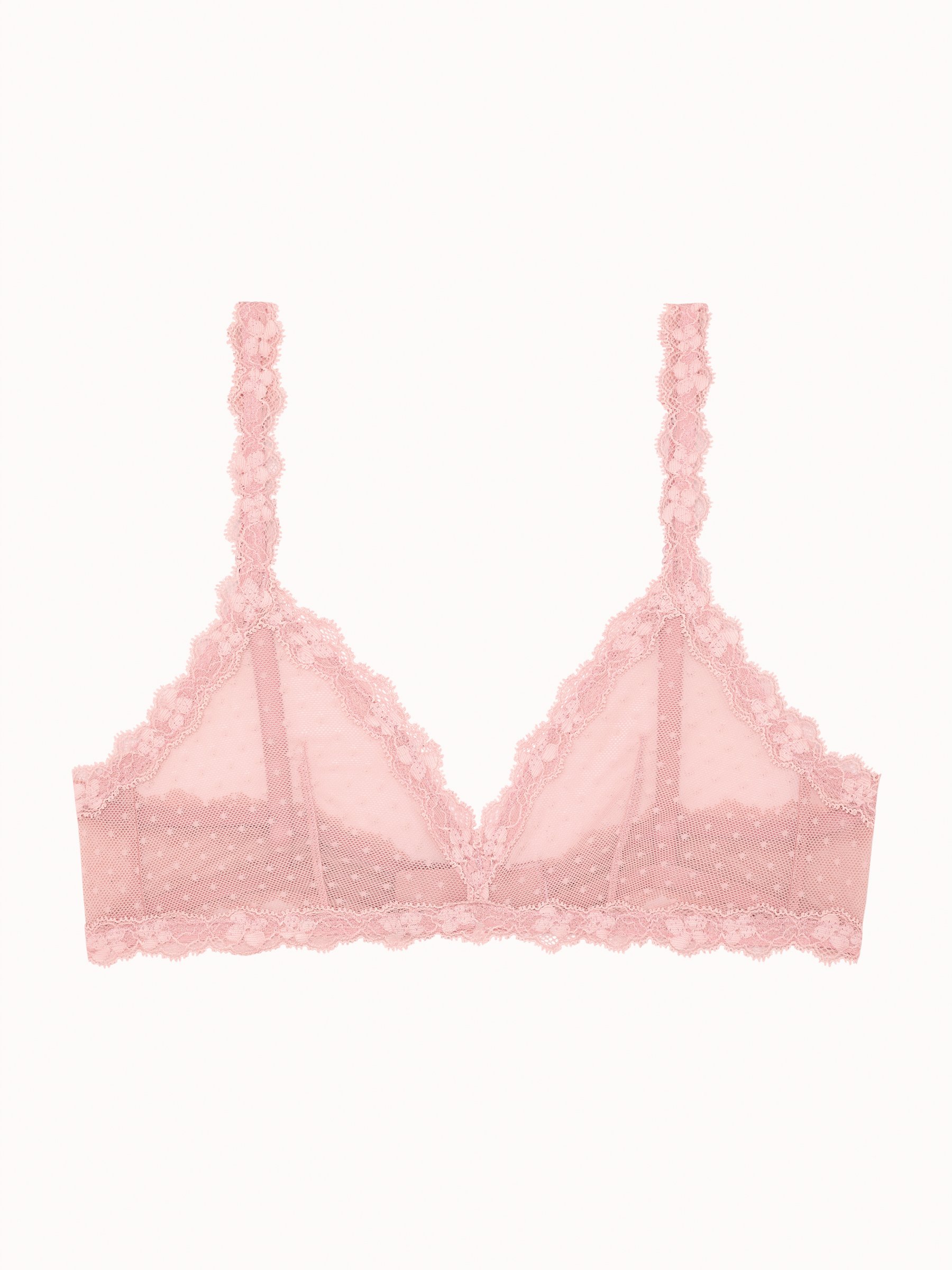 Non-wired triangle bra Pink