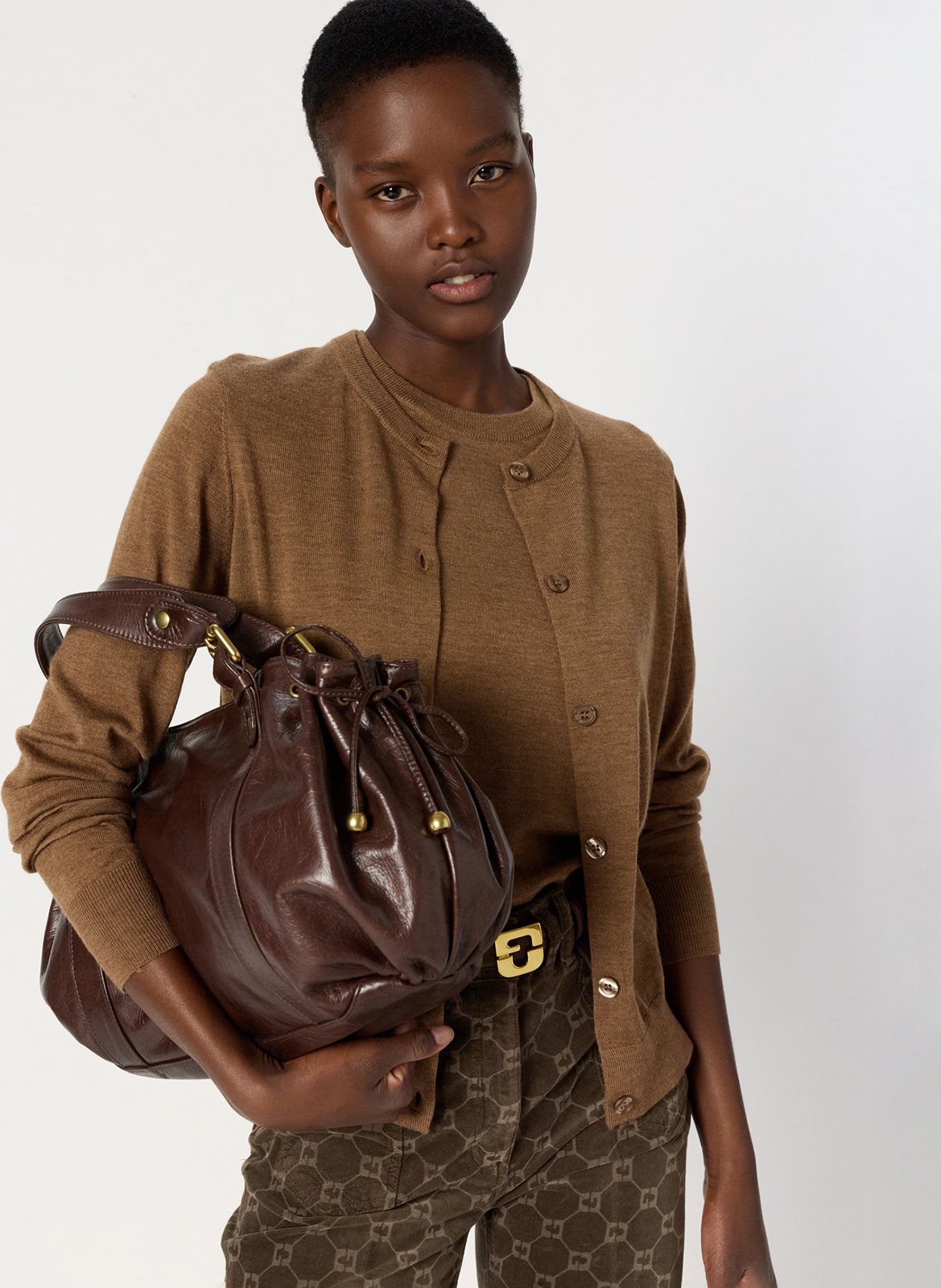 Sac cabas en cuir GERARD DAREL Marron