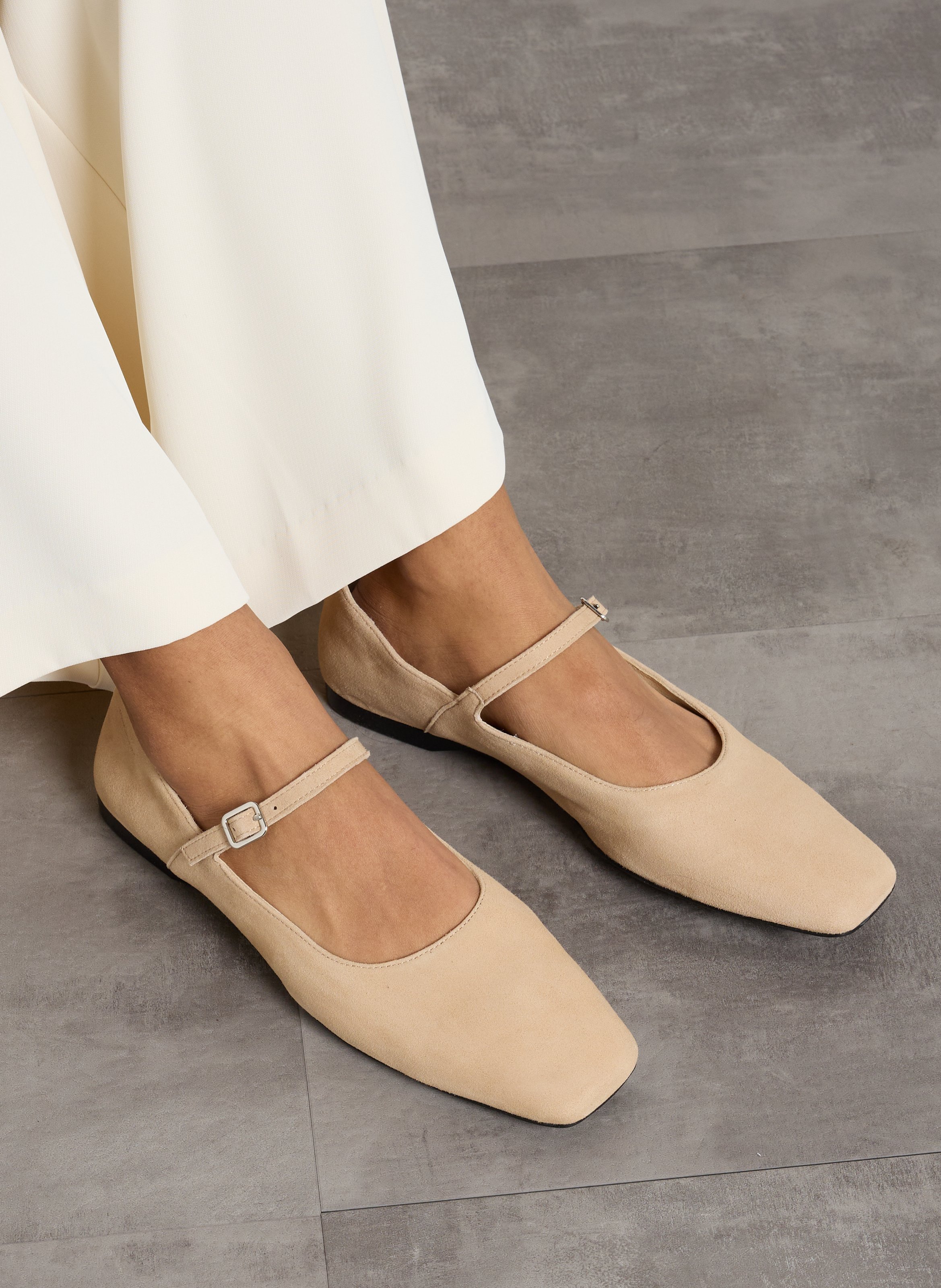 Ballerines en cuir VAGABOND Beige