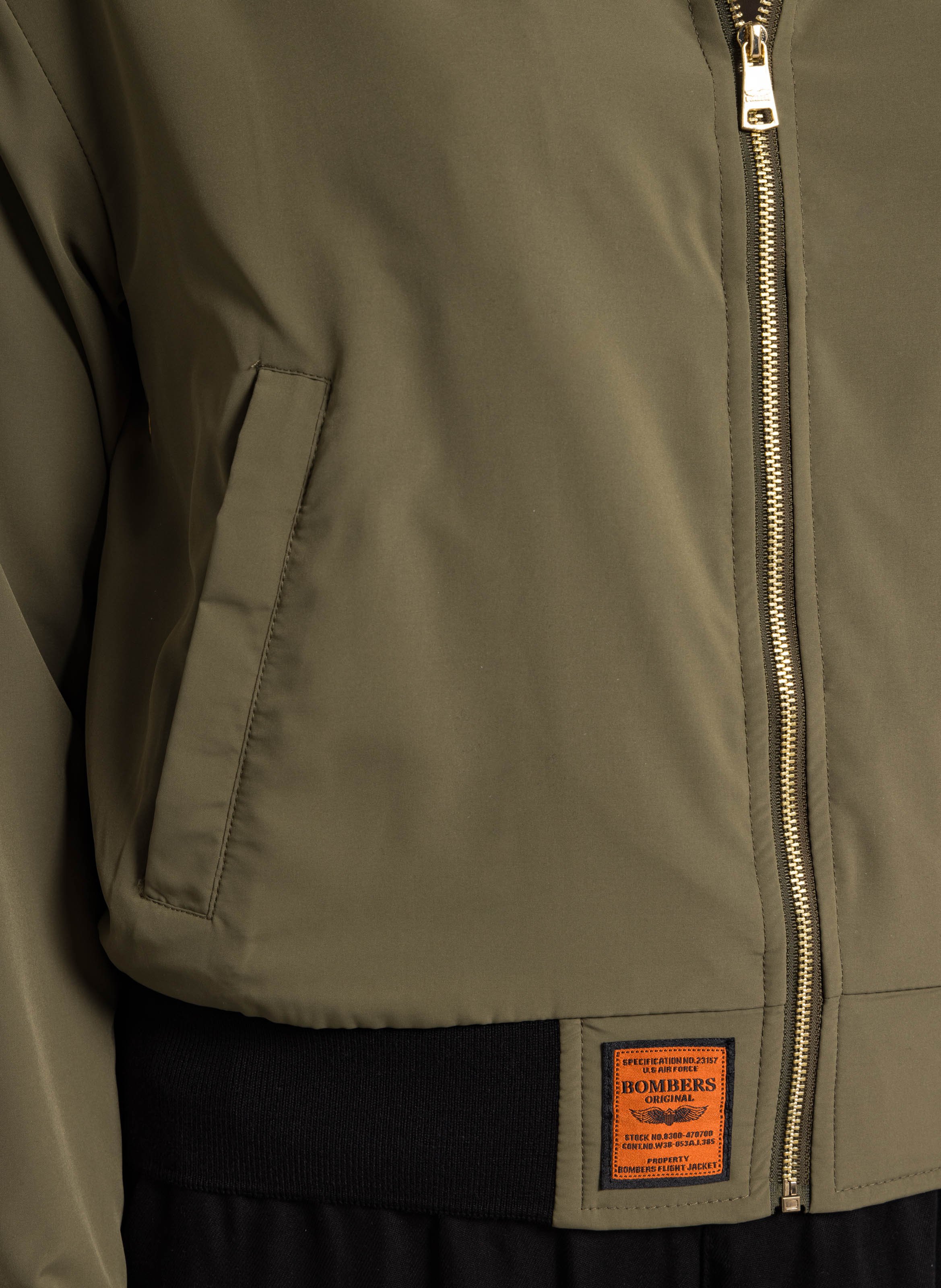 Straight jacket with varsity collar BOMBERS ORIGINAL Khaki