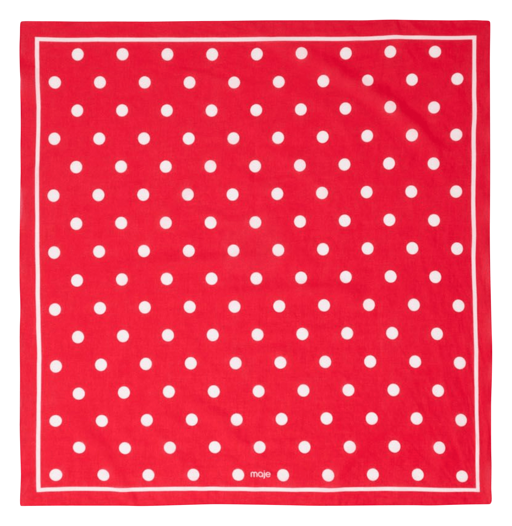 Foulard à pois en coton MAJE Rouge