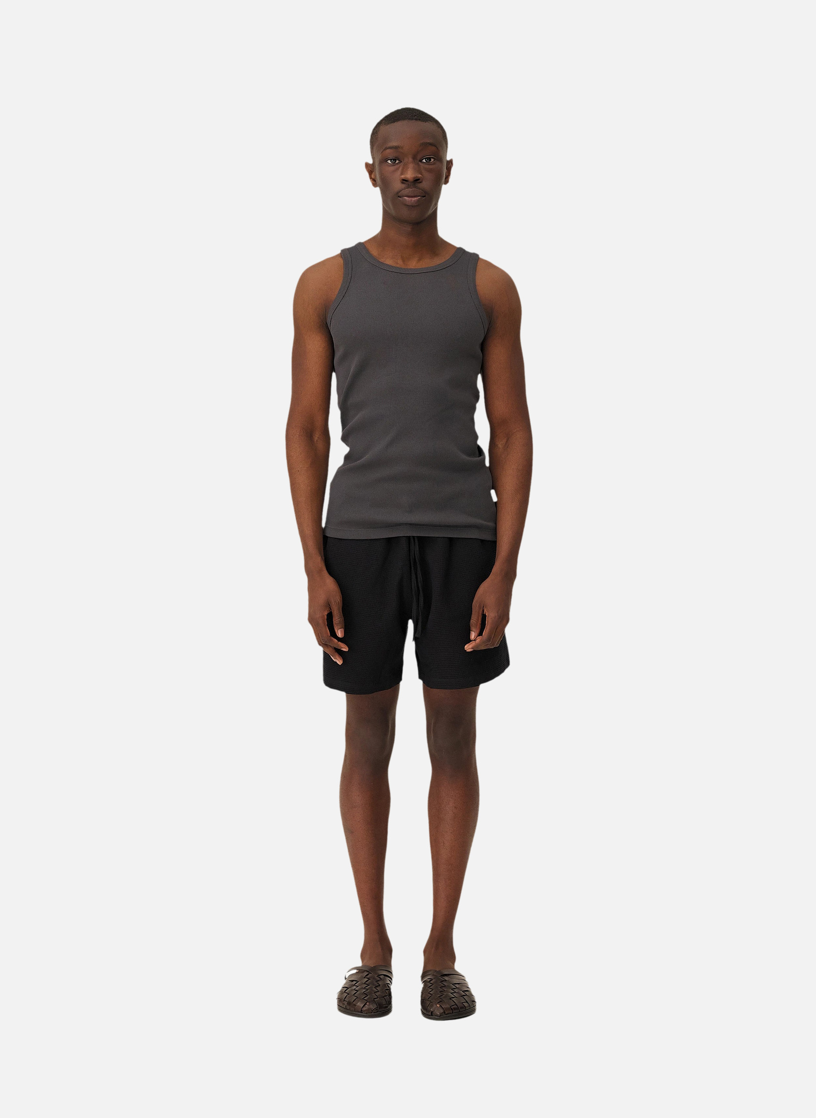 Fitted leo tank top Noyoco Grey