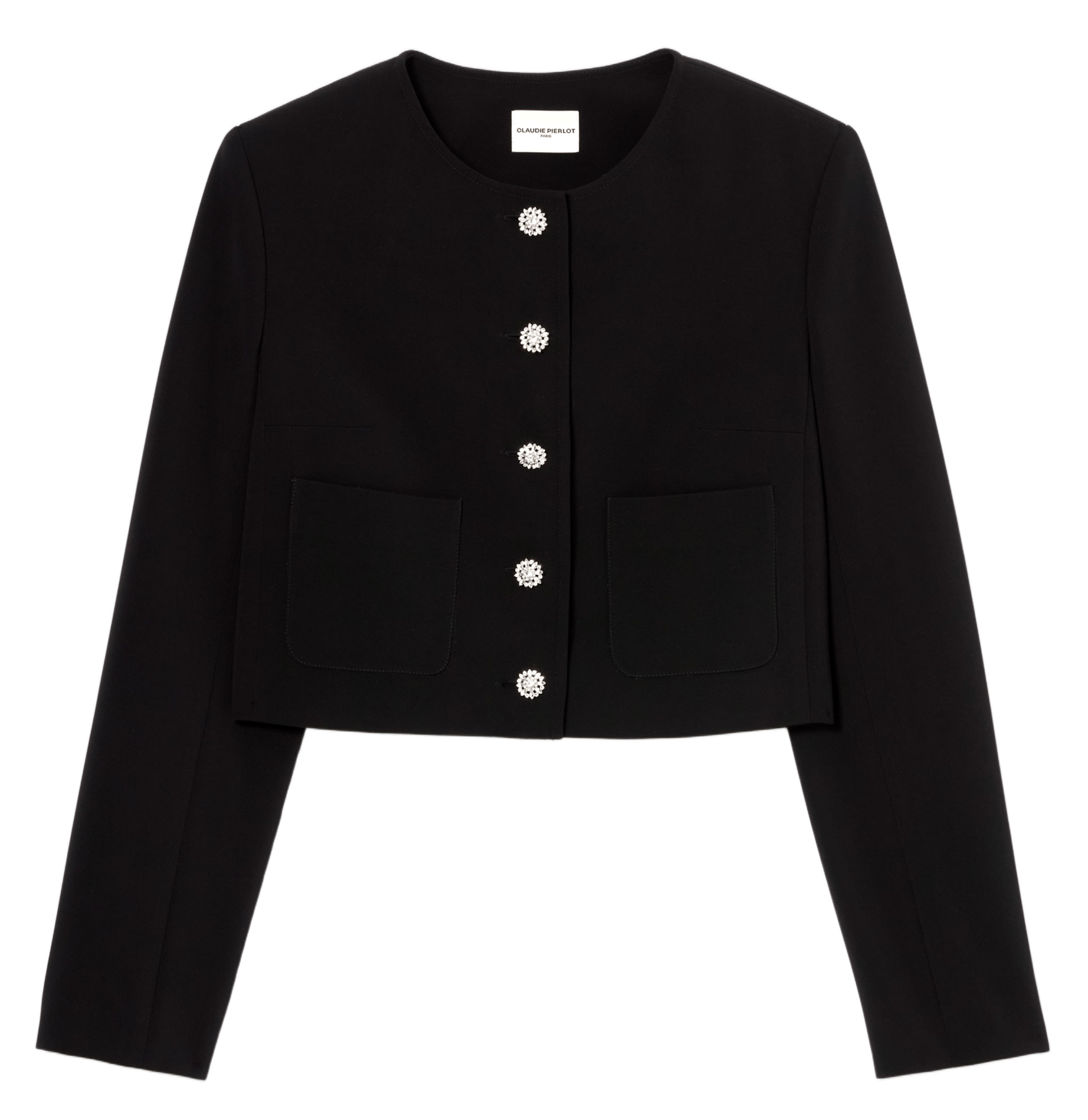 Veste tailleur droite et courte CLAUDIE PIERLOT Noir