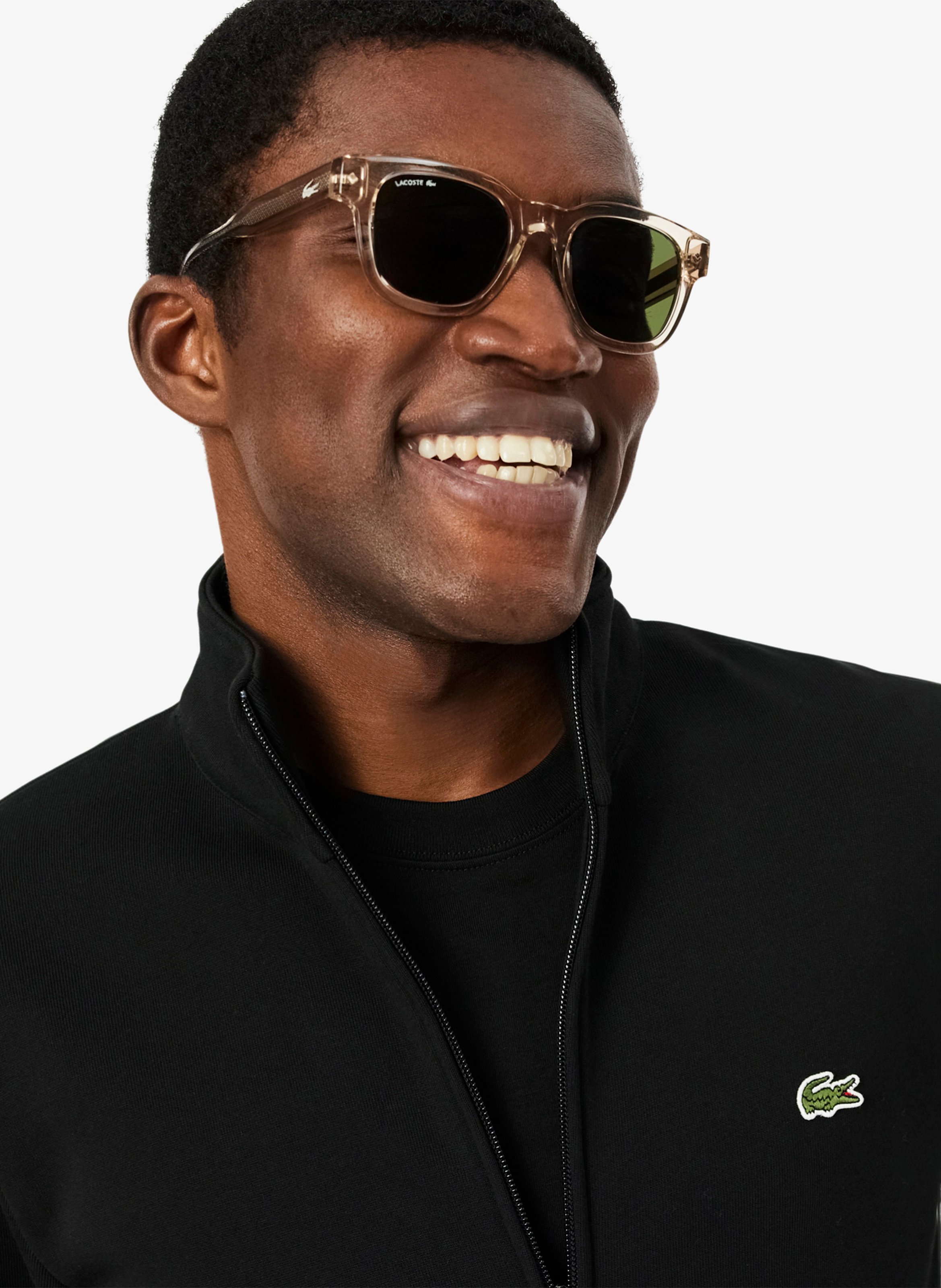 Sweatshirt aus Baumwoll-Mix mit Reißverschluss LACOSTE Schwarz