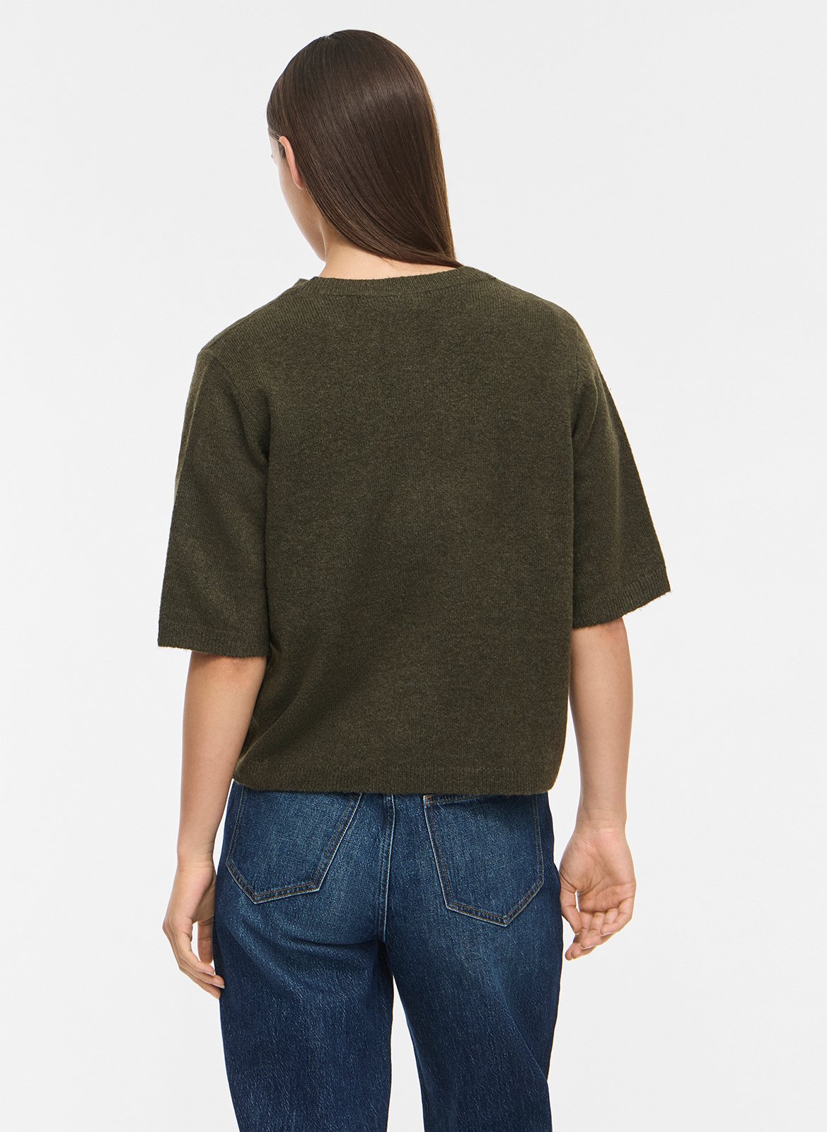 Gilet col rond VILA Kaki