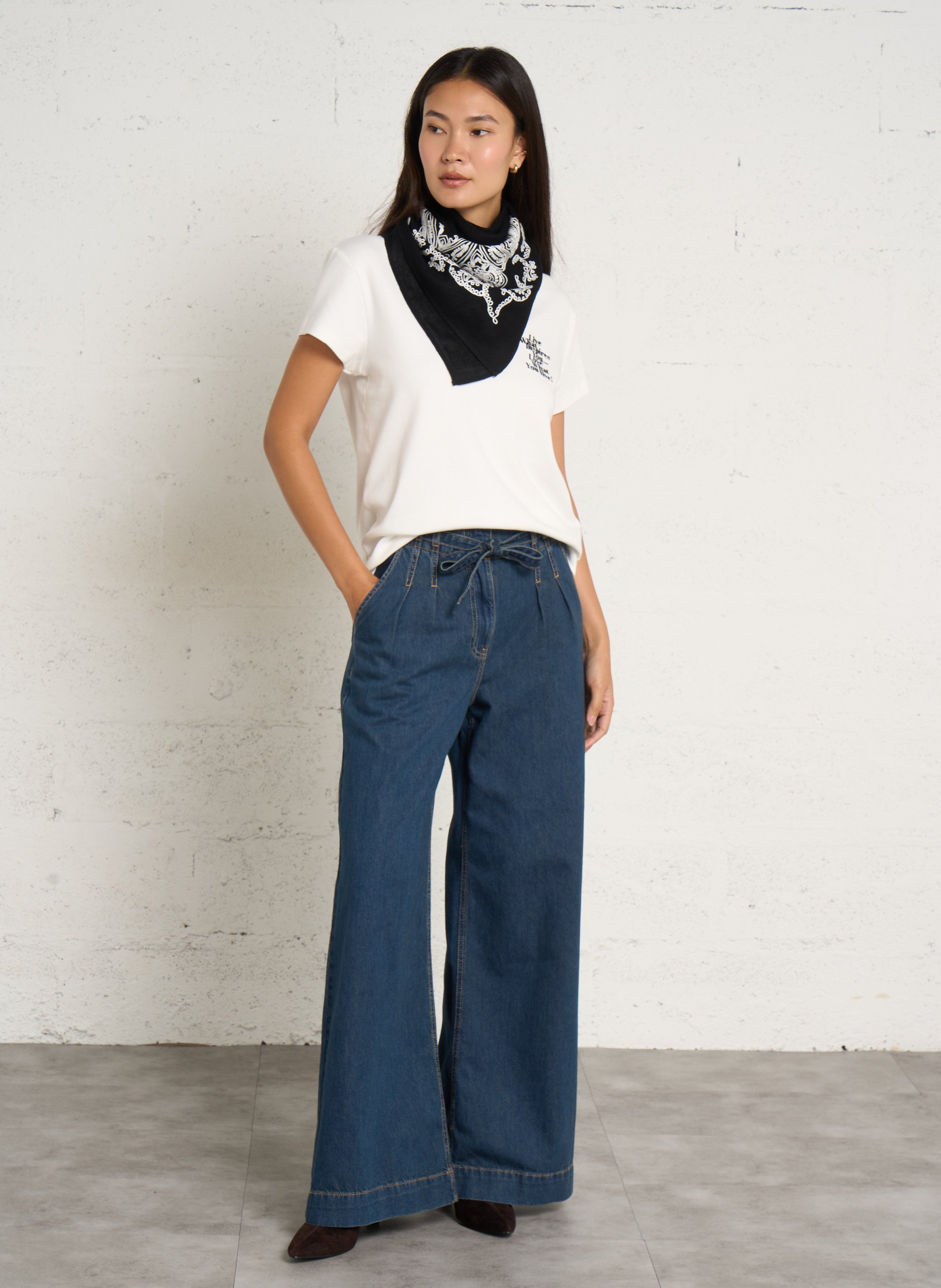 Mottled T-shirt IKKS White