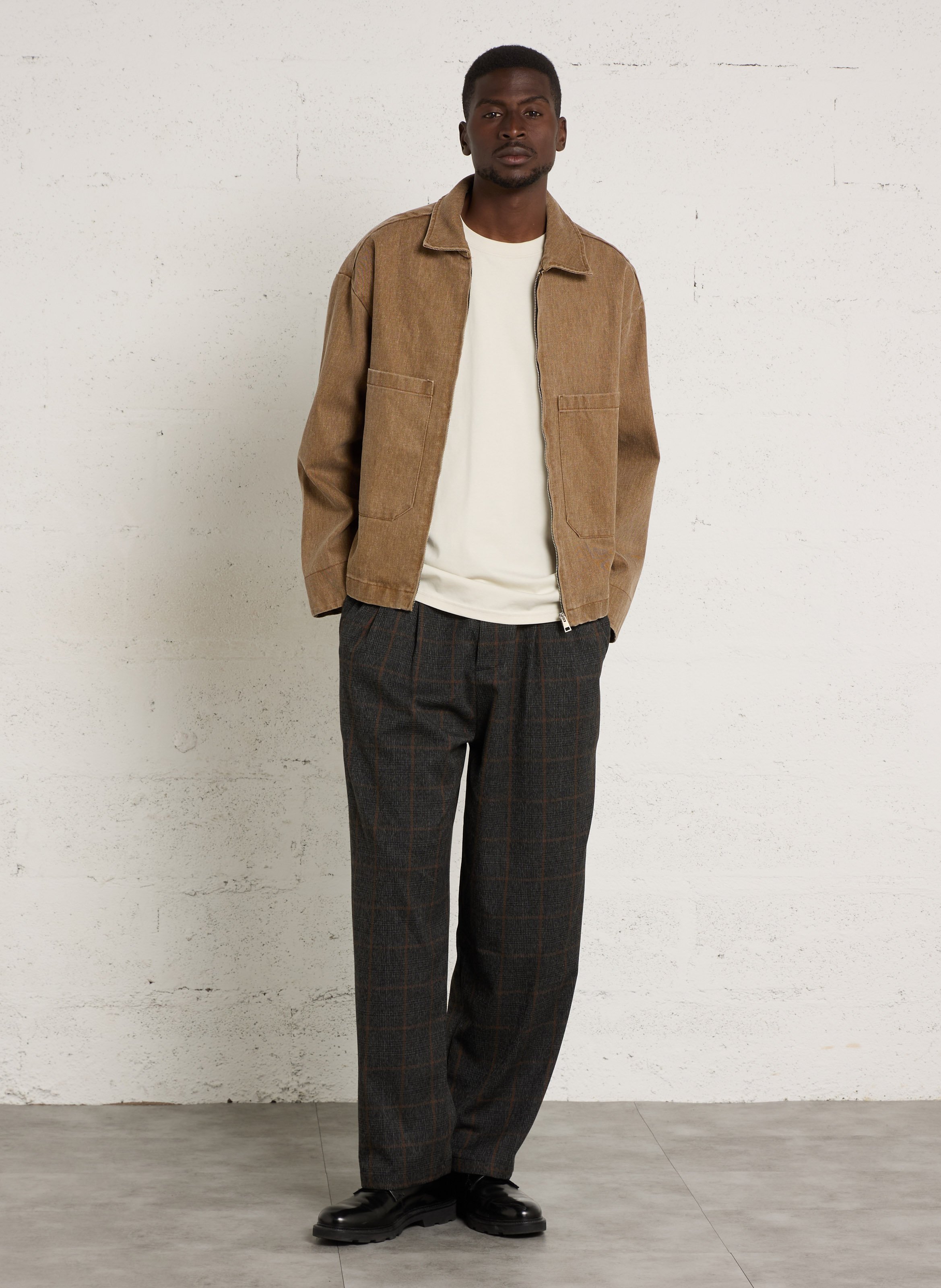 Wide-leg checked pants IMPERIAL Black
