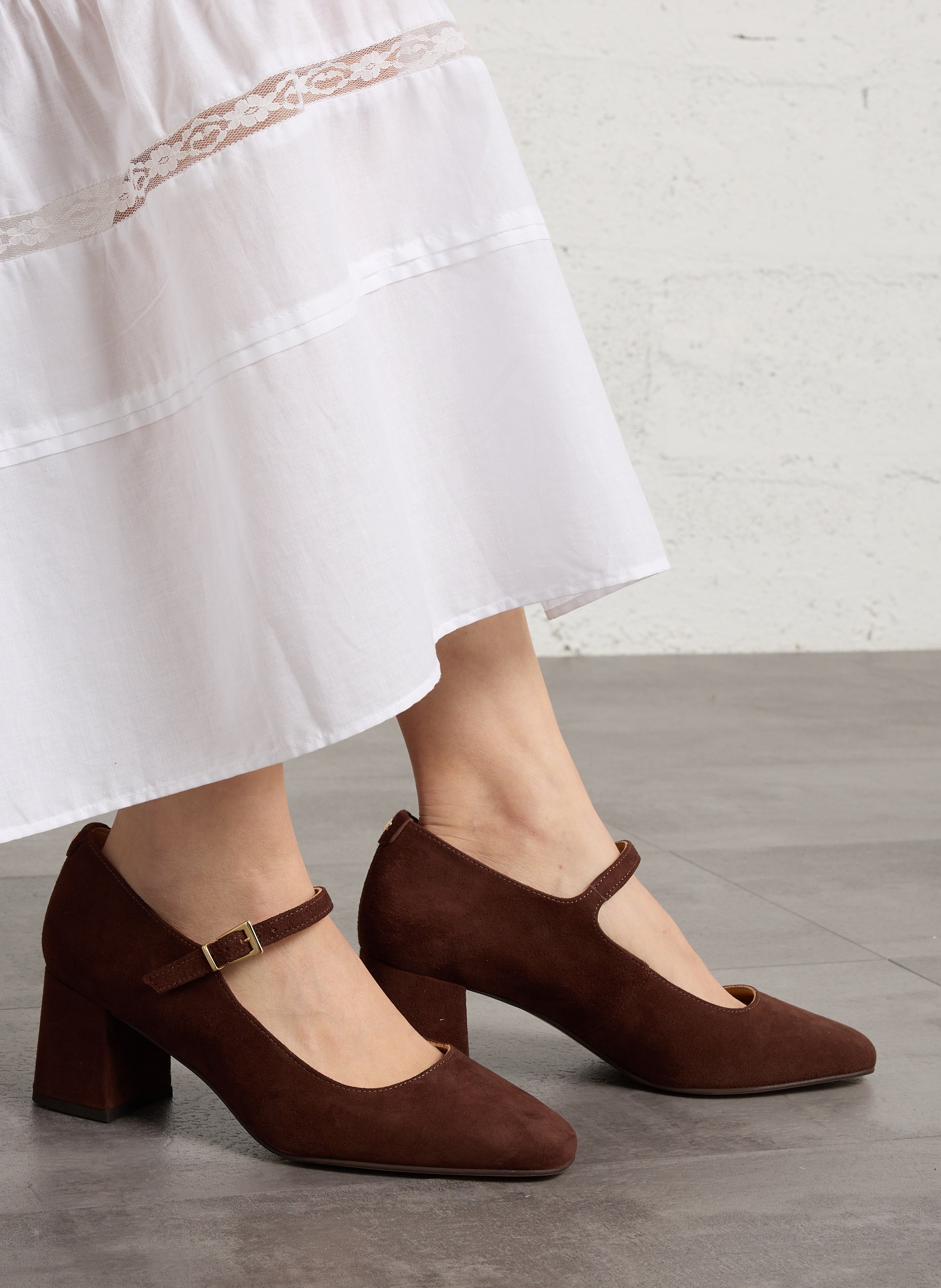 Leather Mary Janes COSMOPARIS Brown