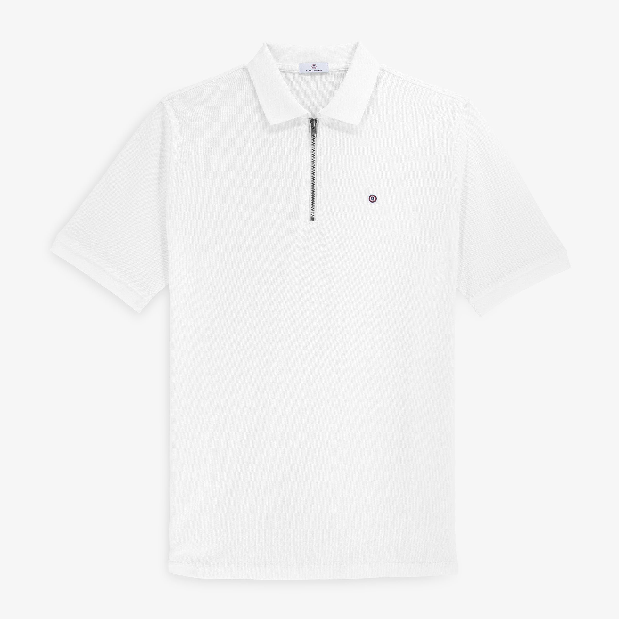 Lino short-sleeved piqué cotton polo shirt SERGE BLANCO White