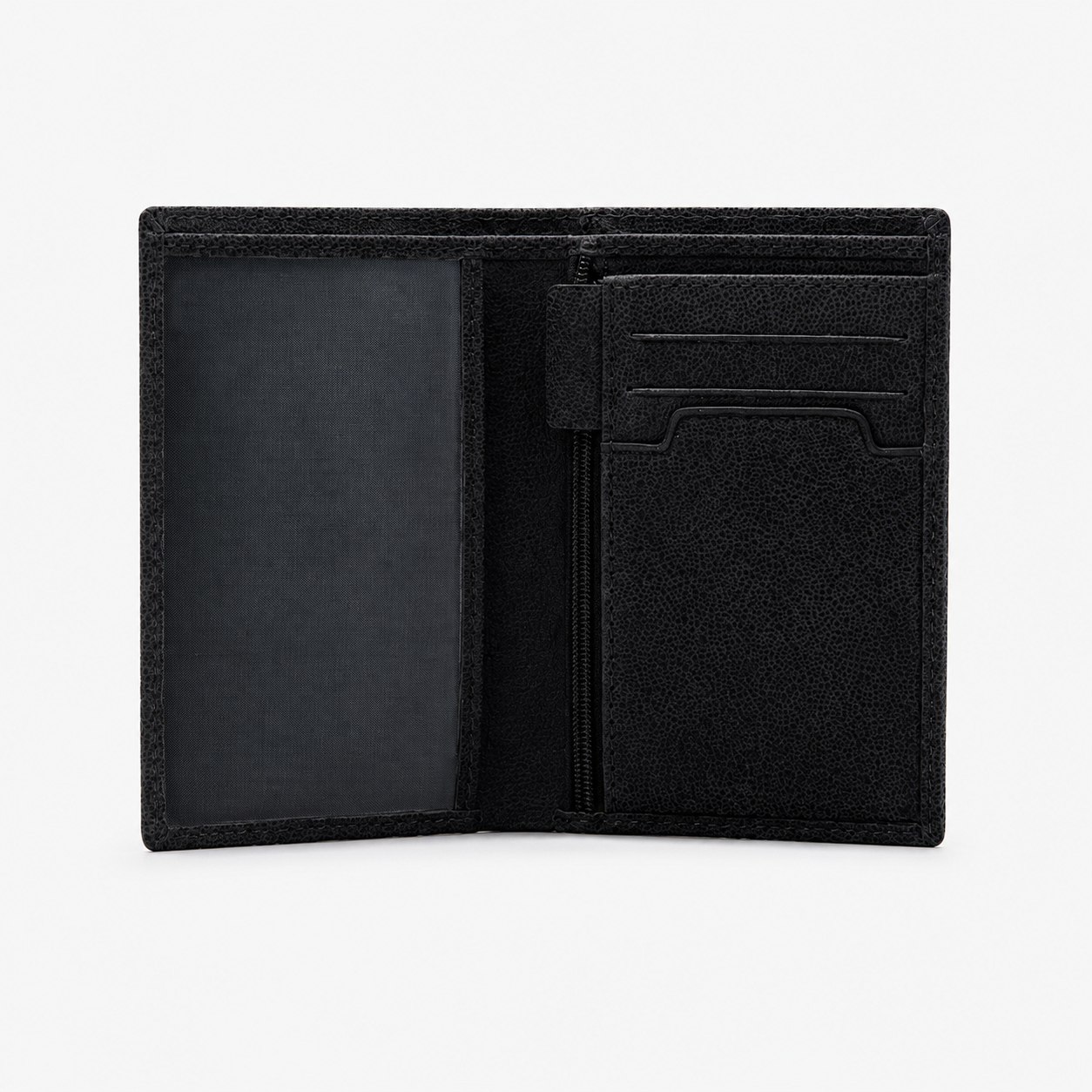 Black Brooklyn goatskin leather flap cardholder SERGE BLANCO Black