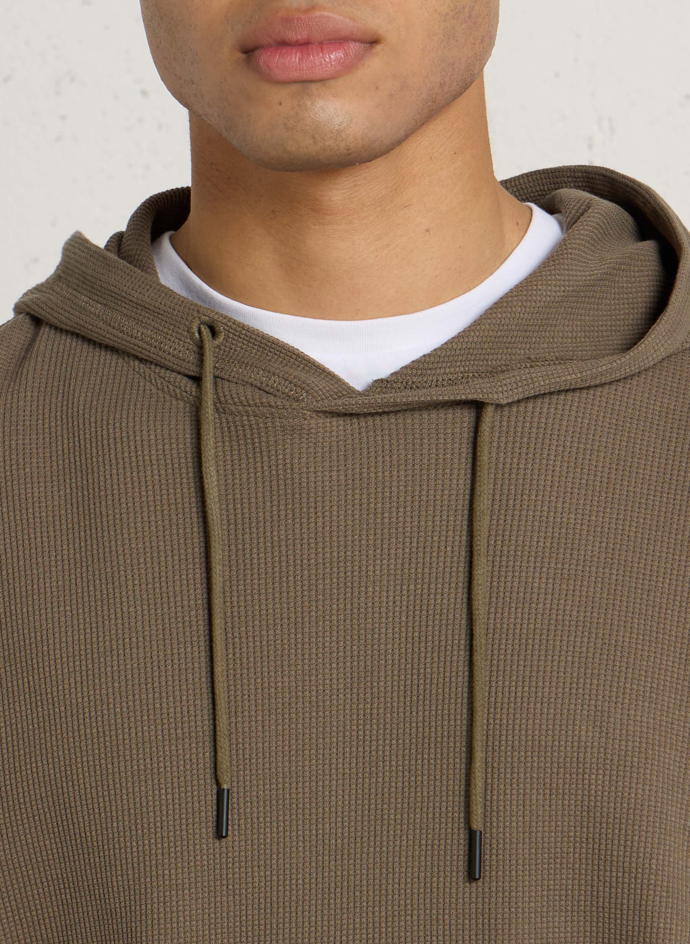 Sweat droit à capuche IKKS Kaki