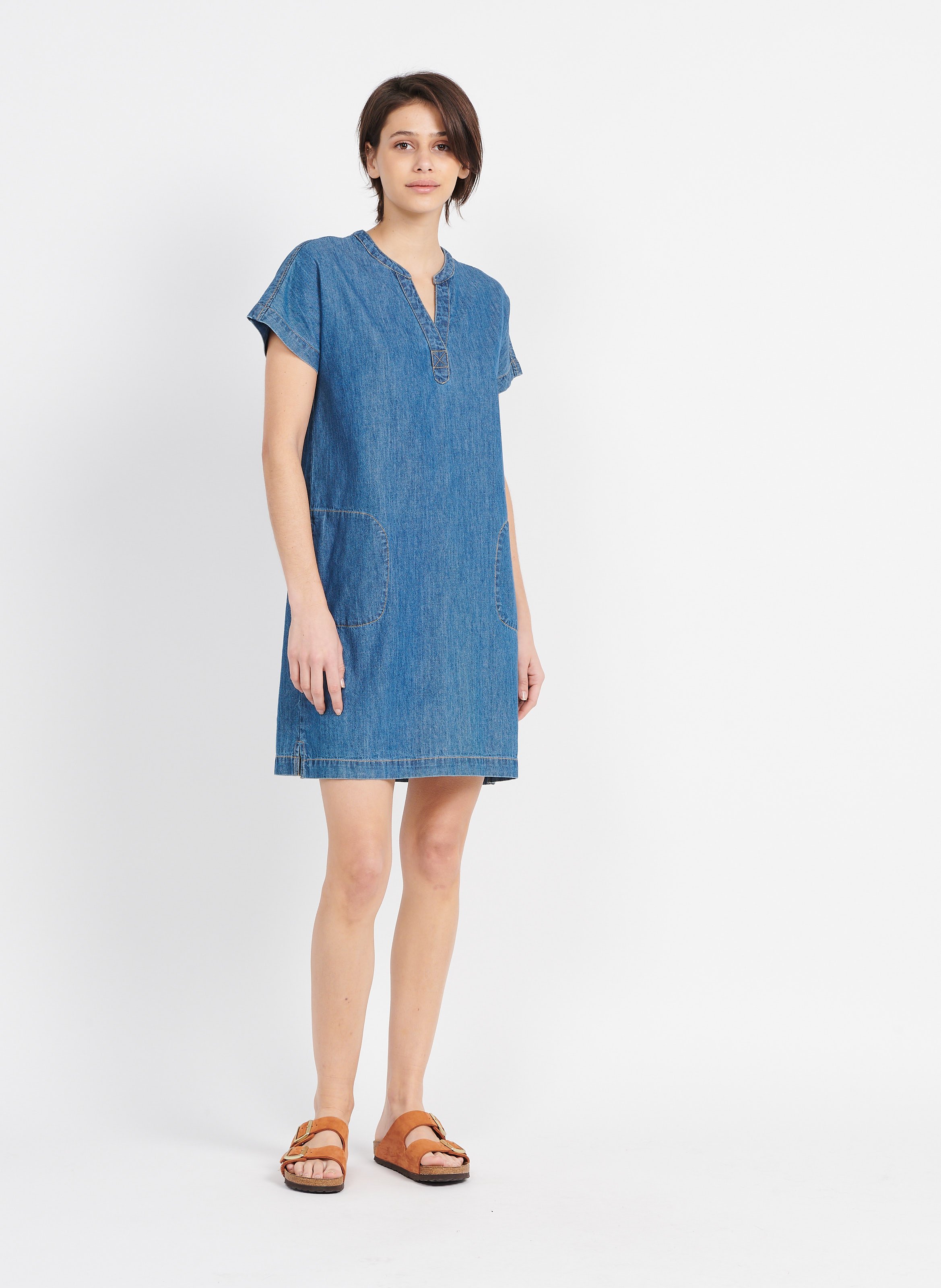 Loosefit Denim Dress Denim Nice Things Women Place des Tendances