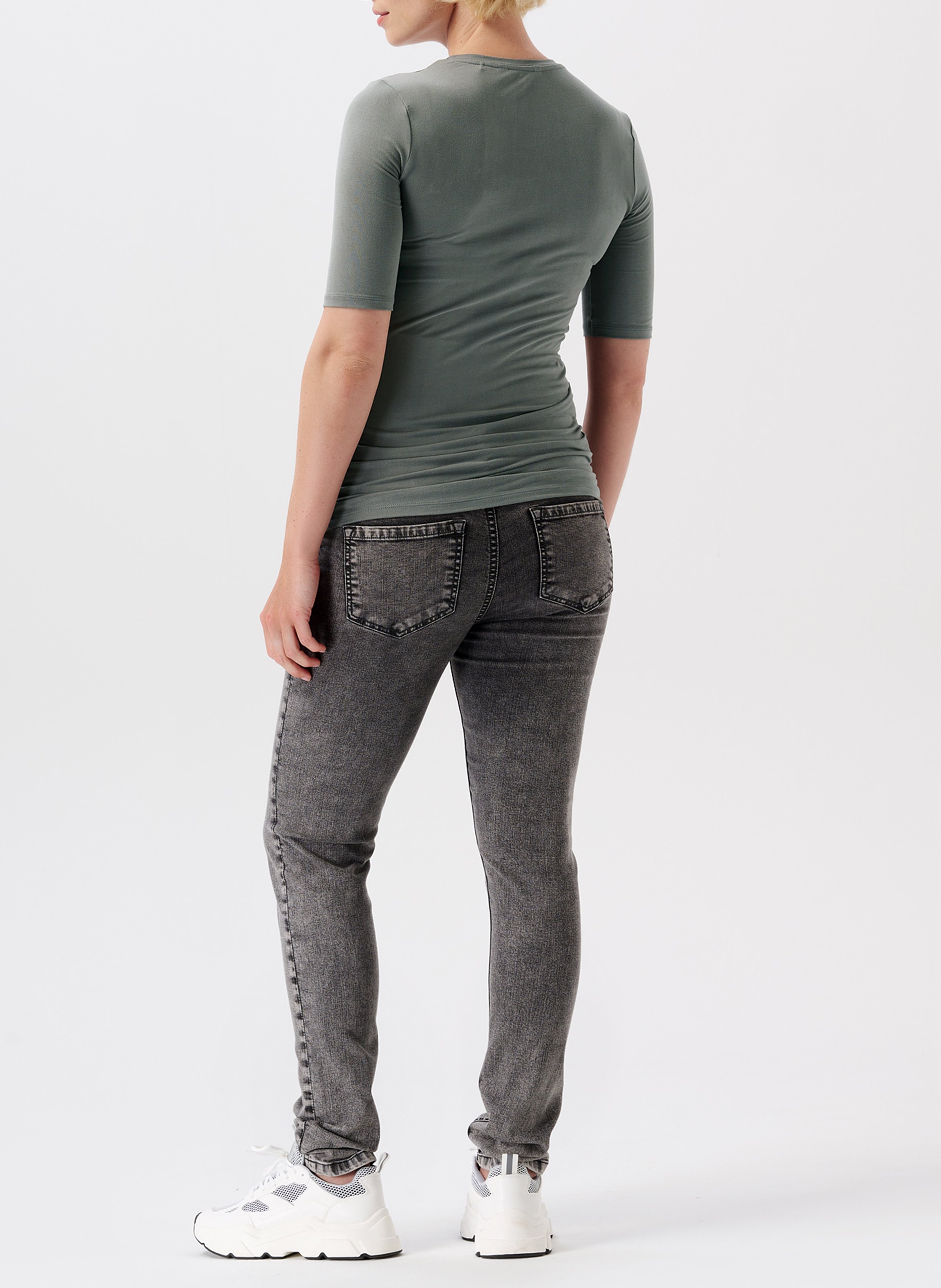 Skinny cotton-blend maternity jeans NOPPIES Grey