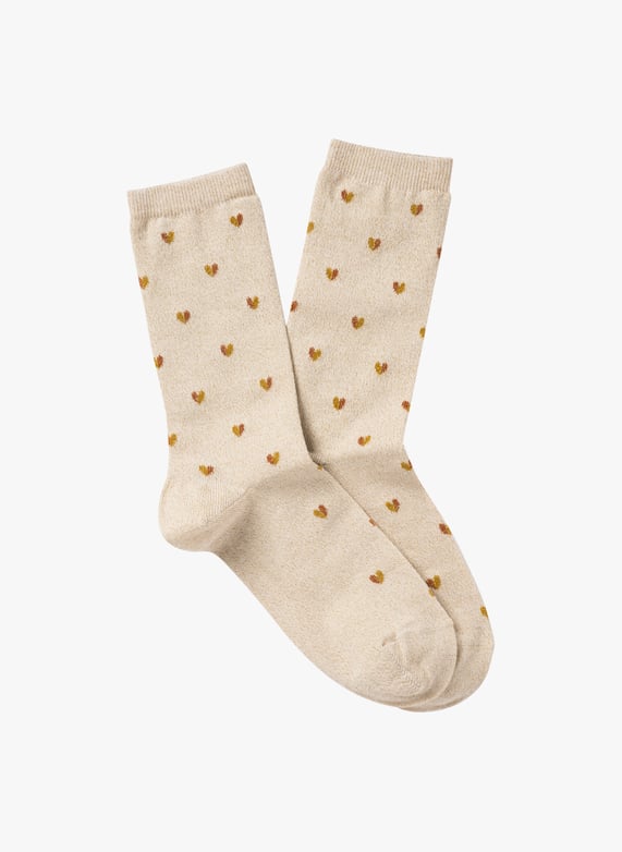 Chaussettes a Motifs Coeurs En Coton Melange Love Or Royalties Femme H21LOV 1 OR OR Place des Tendances Suisse