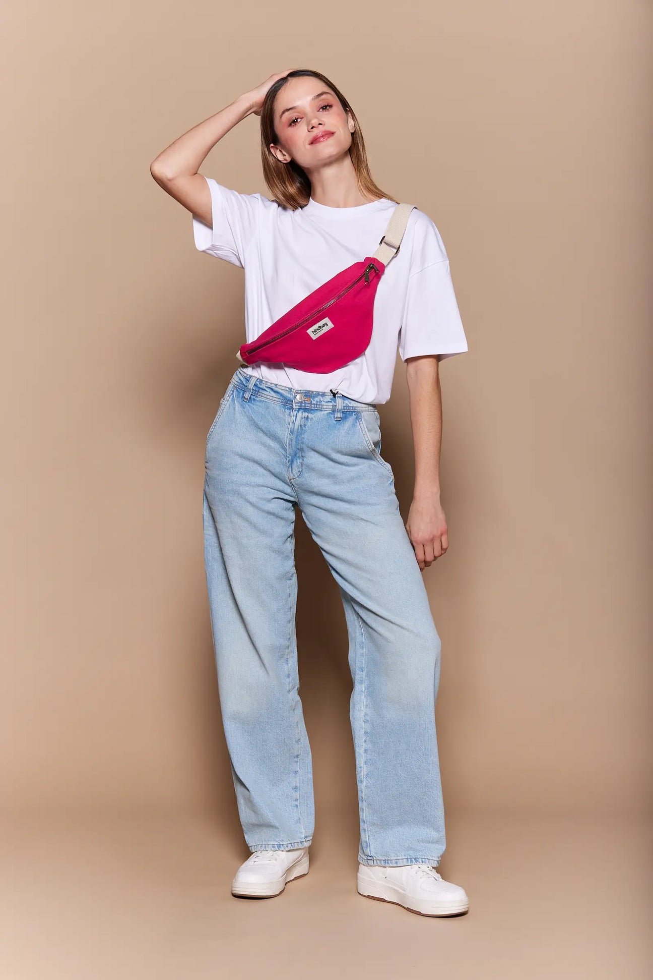 Cotton waist bag HINDBAG Pink