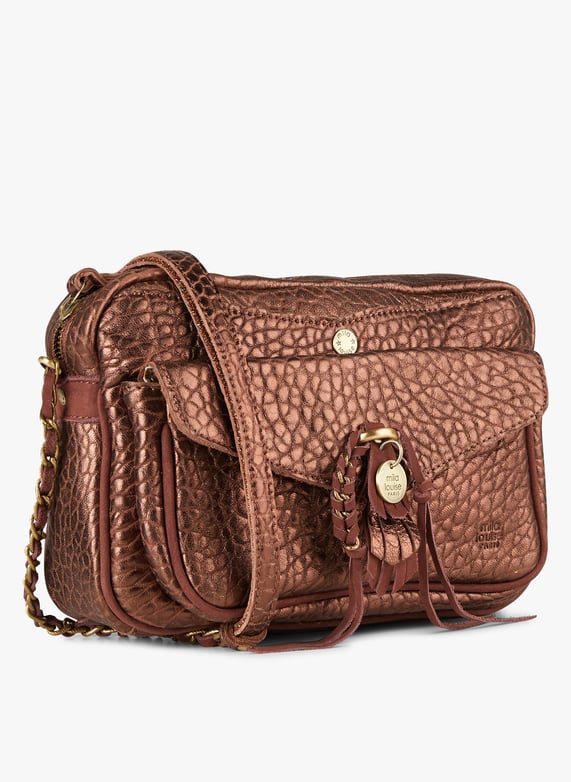 Dori Leather Shoulder Bag Cognac Mila Louise Women 3327JX 32 COGNAC Place des Tendances United Kingdom
