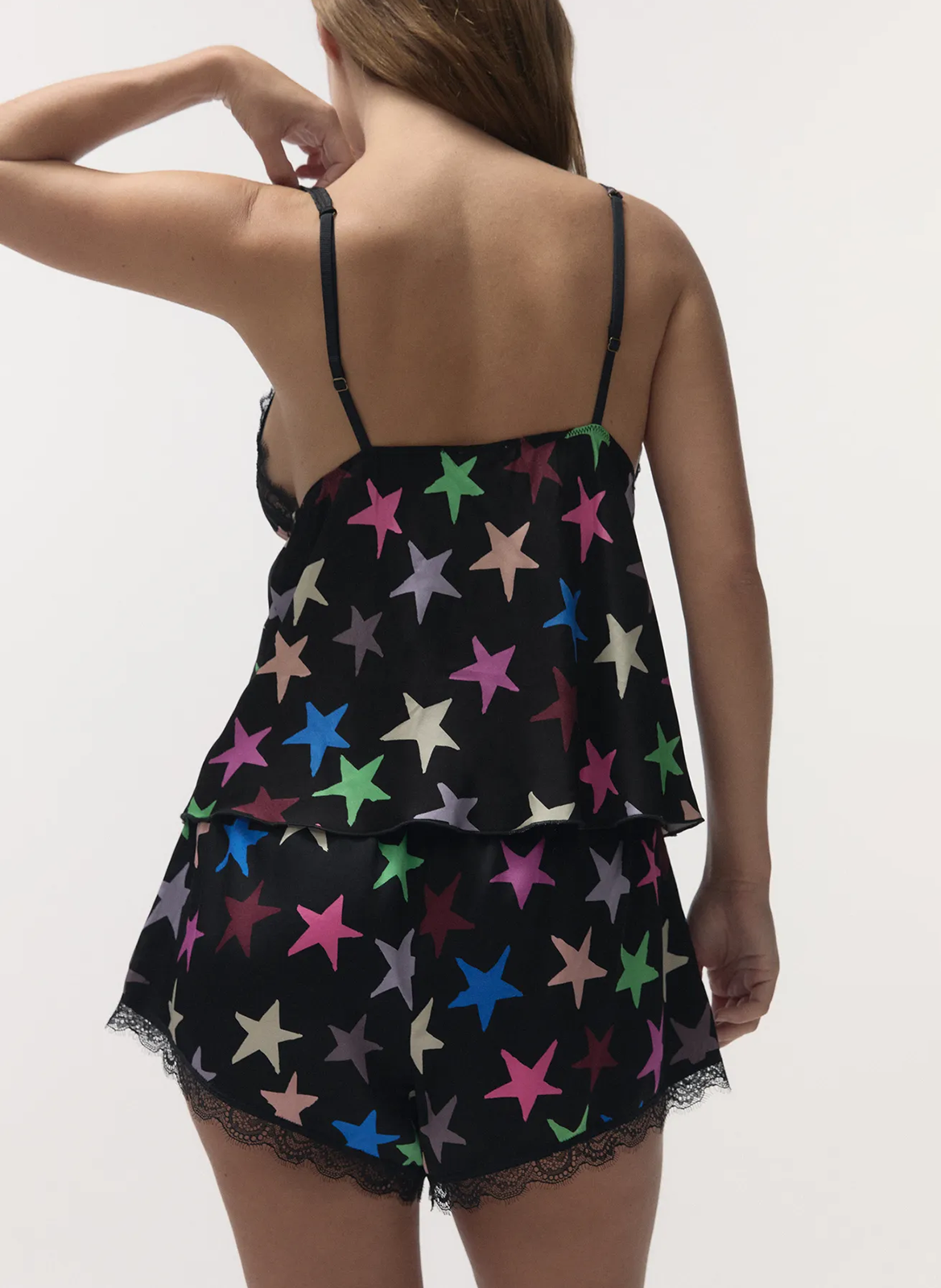 Printed lace camisole LOVE STORIES Black