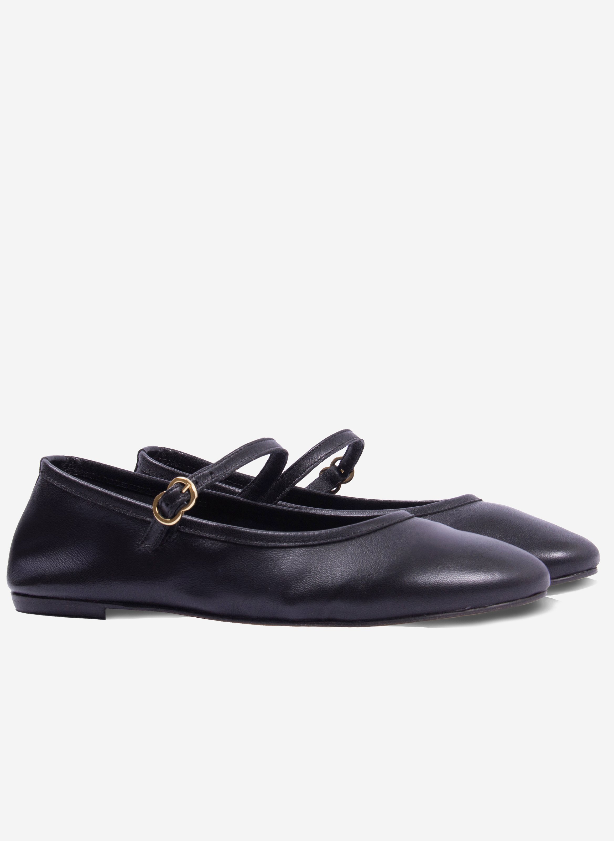 Smooth leather baby booties JULES & JENN Black