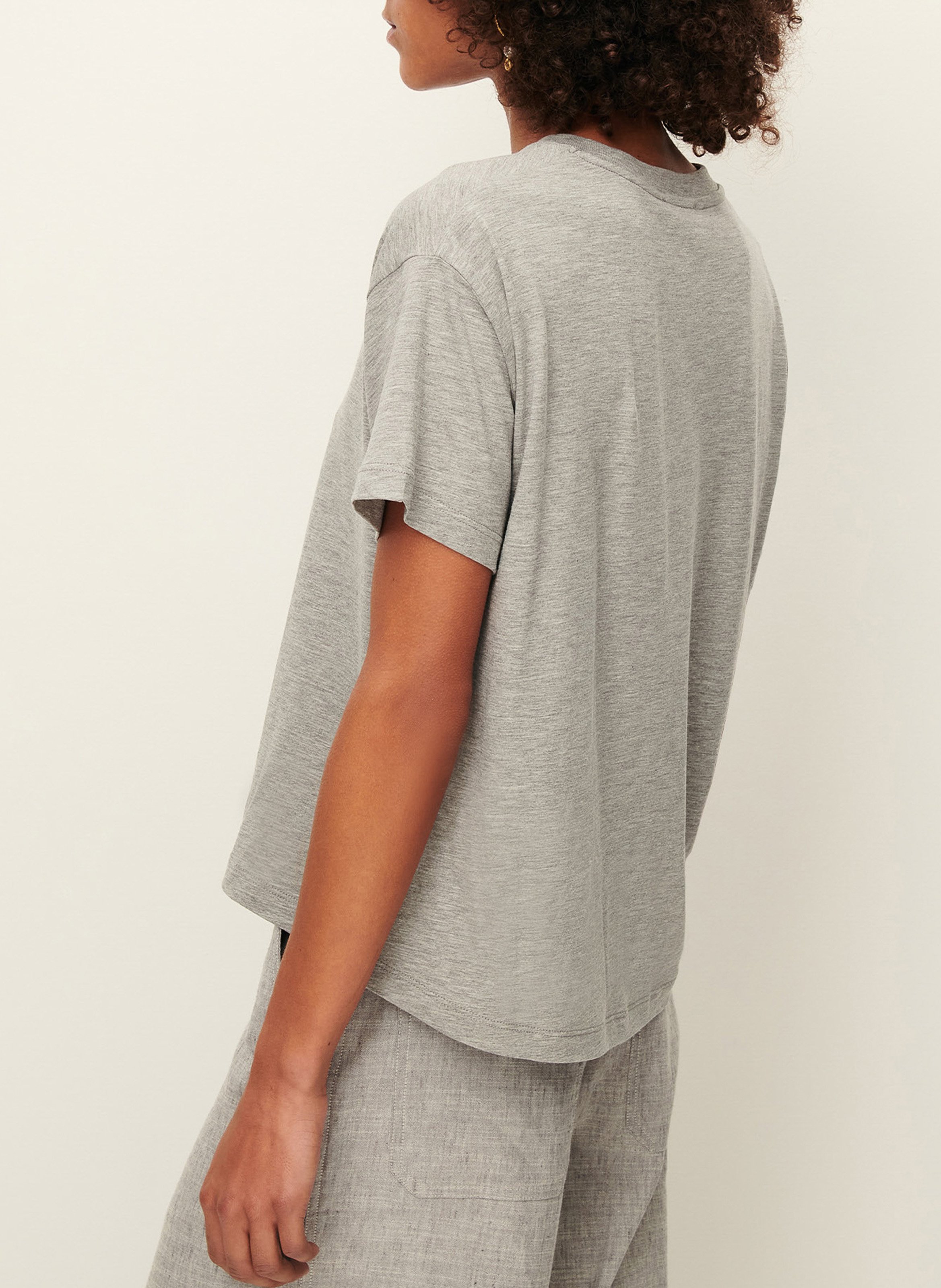 Tee-shirt oversize col rond SESSUN Gris
