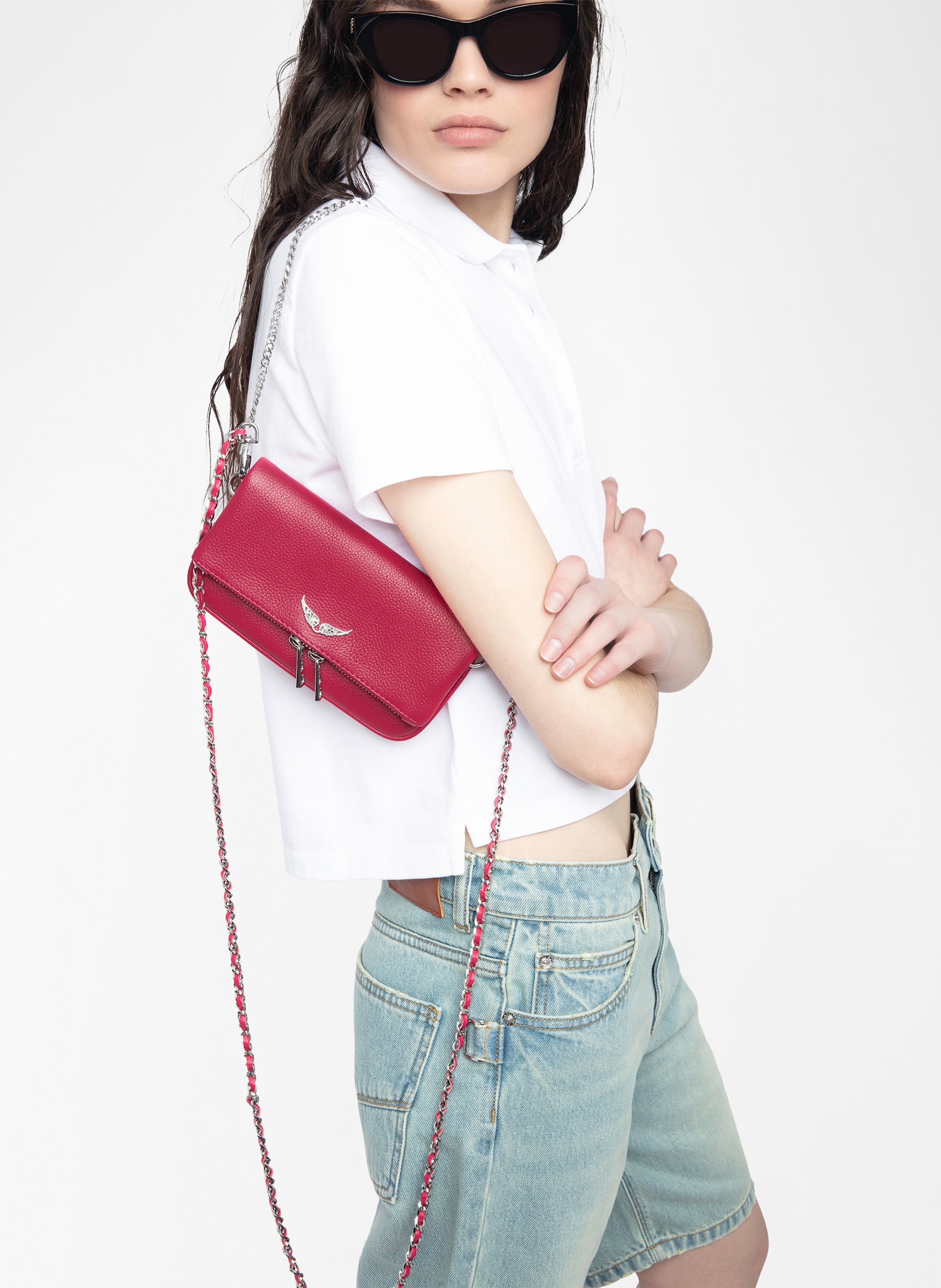 Dori leather shoulder bag ZADIG&VOLTAIRE Pink