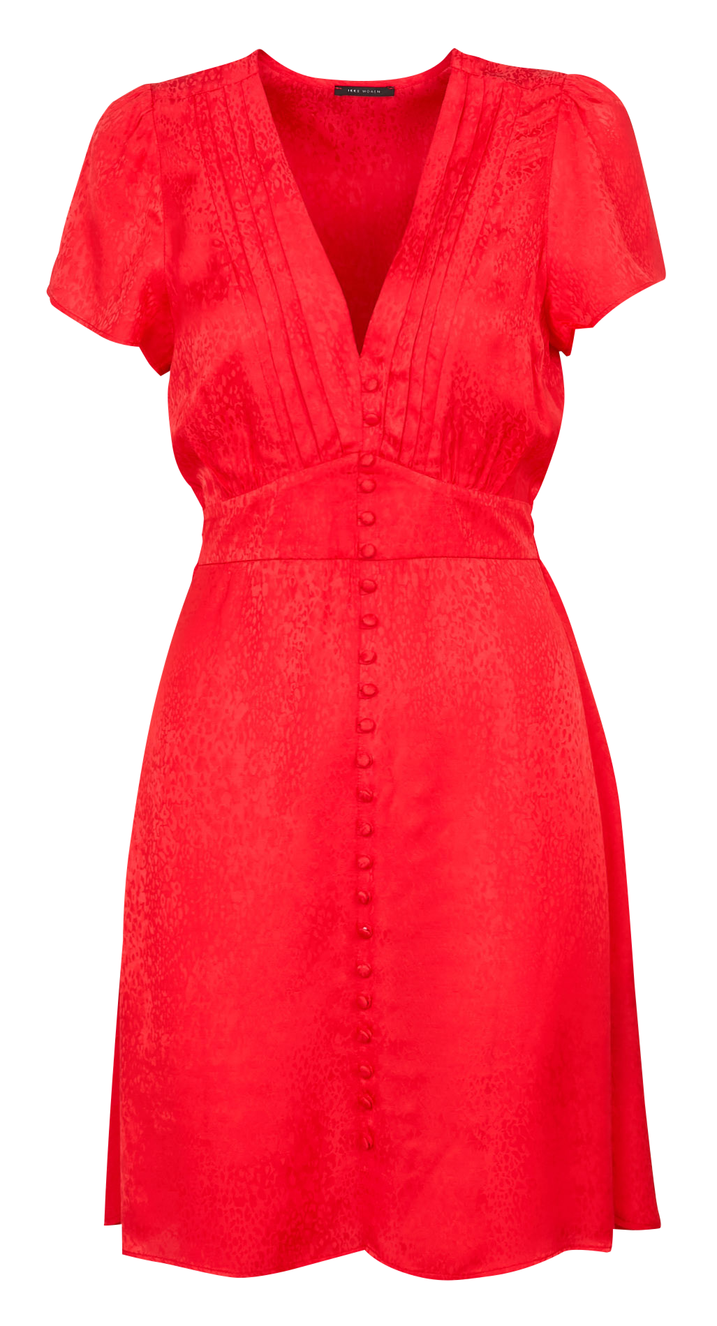Kurzkleid aus Viskose-Mix IKKS Rot