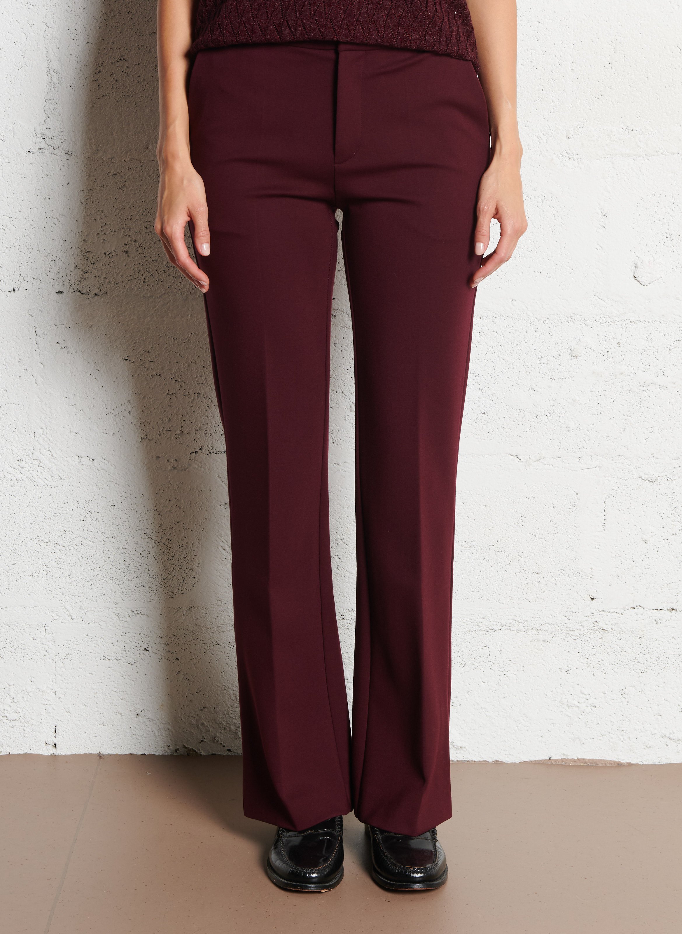 High-rise straight-leg tailored pants IKKS Purple