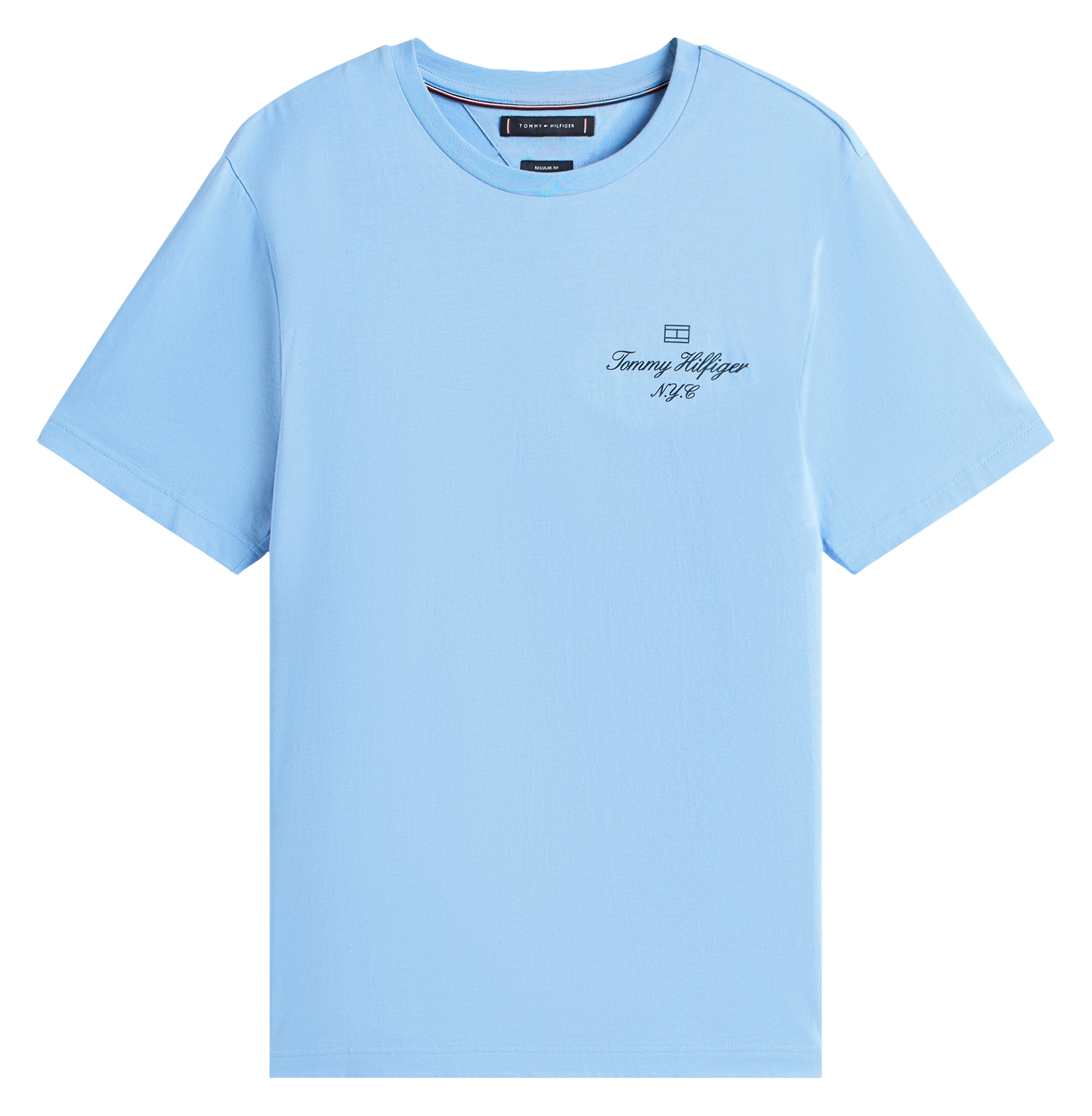 Straight cotton T-shirt TOMMY HILFIGER Blue