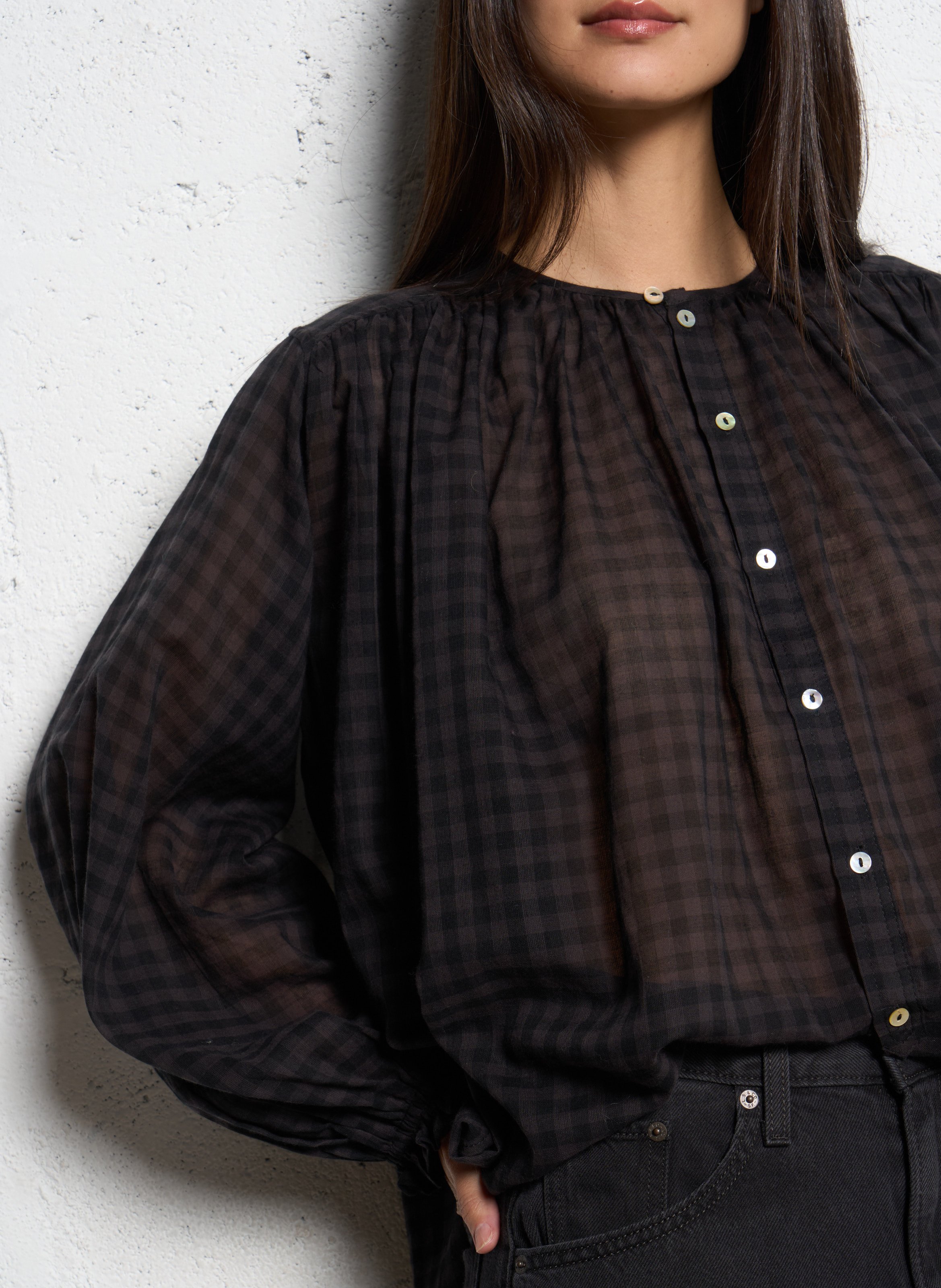 Chemise ample en coton JC SOPHIE Noir