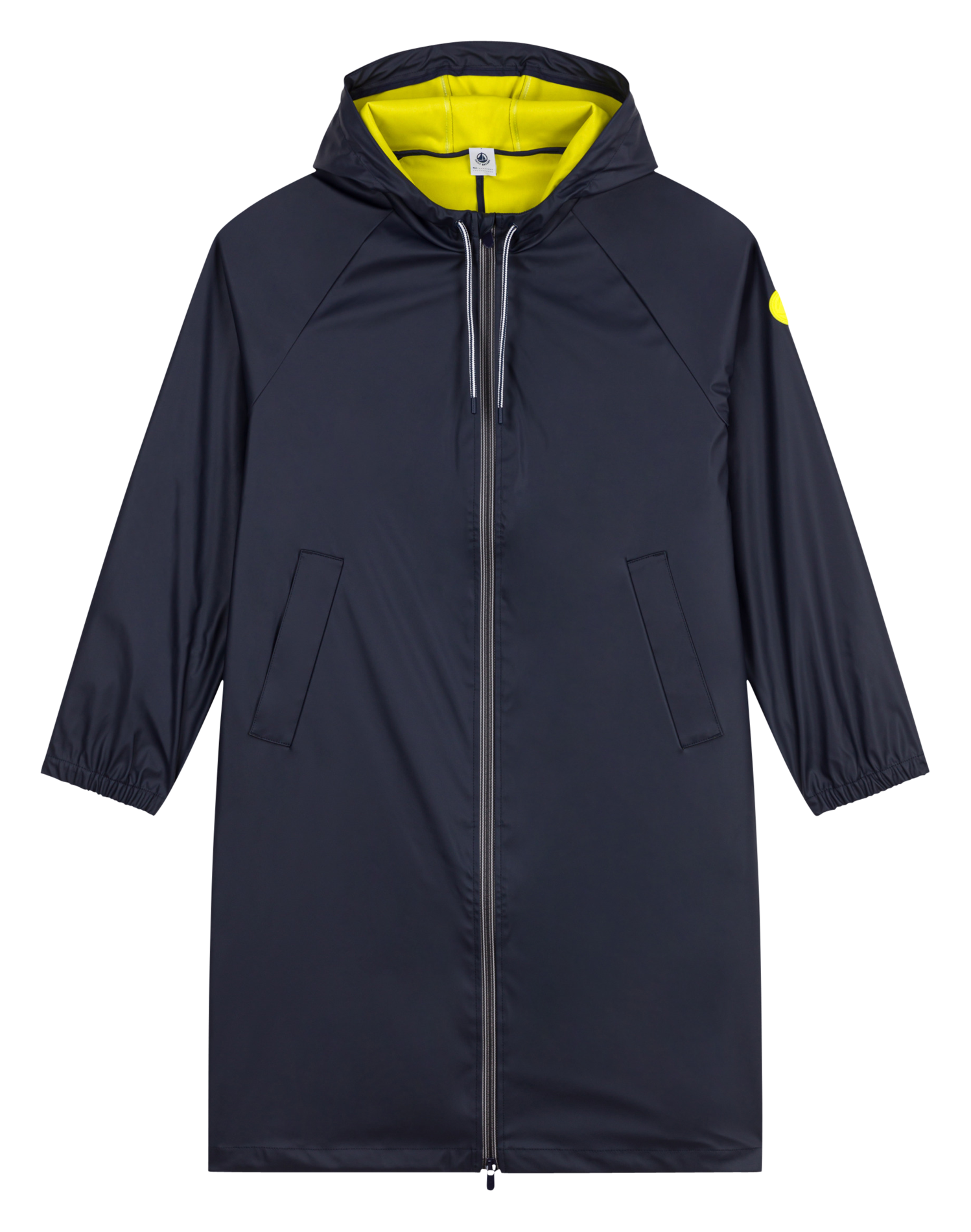 Cotton parka with hood PETIT BATEAU Blue