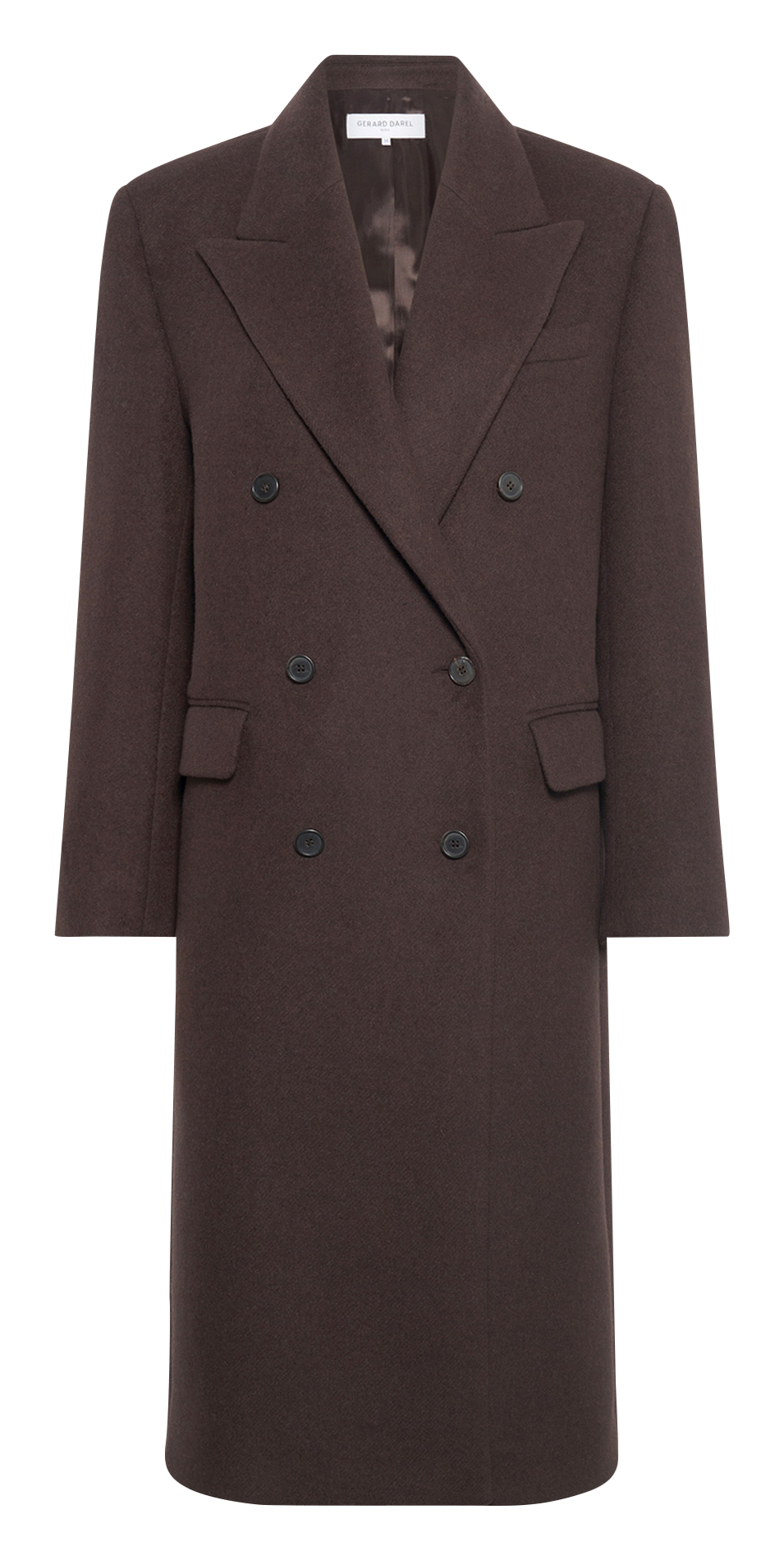 Manteau mi- long en laine mélangée GERARD DAREL Marron