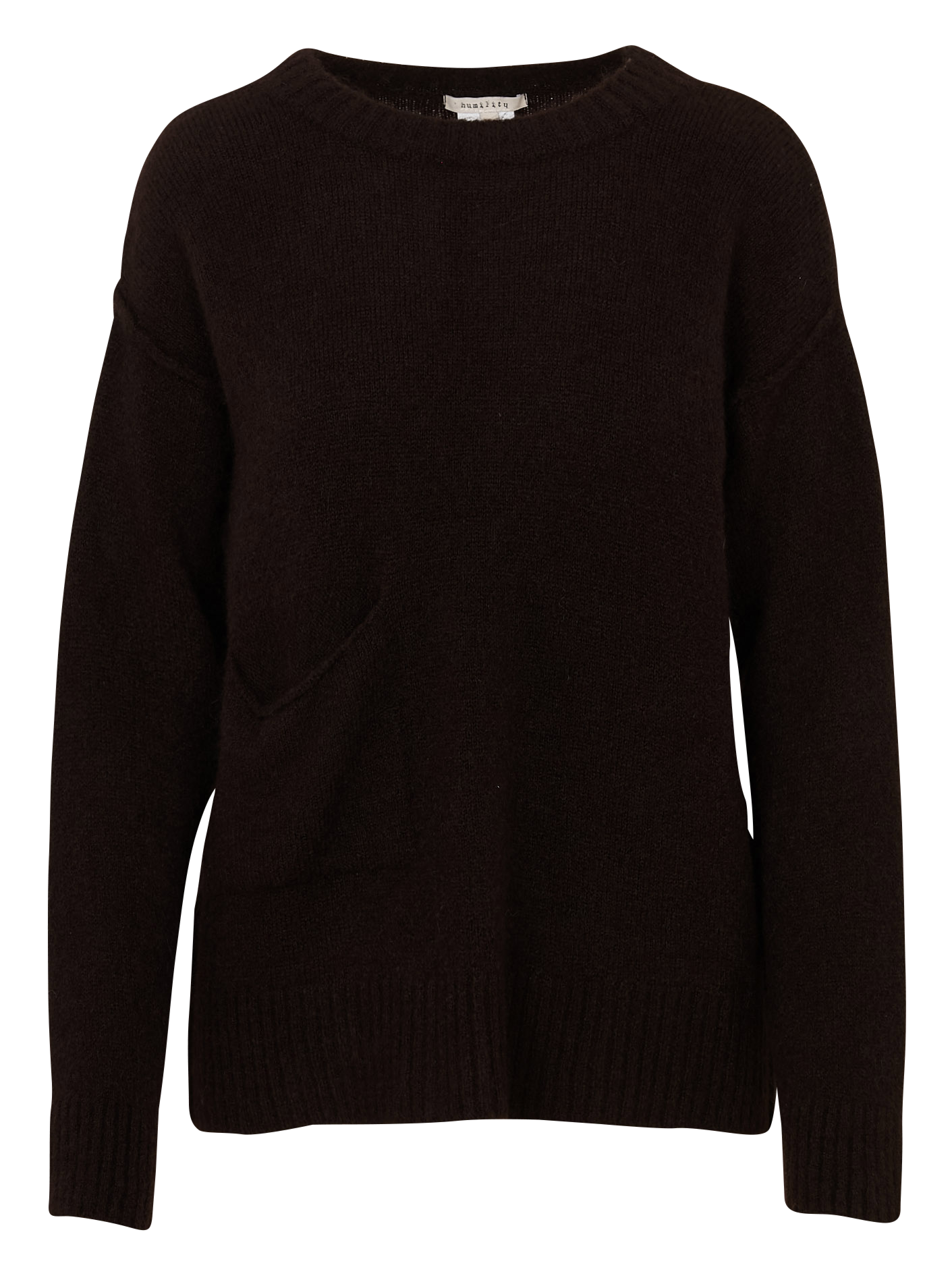 Pull col rond  HUMILITY Marron