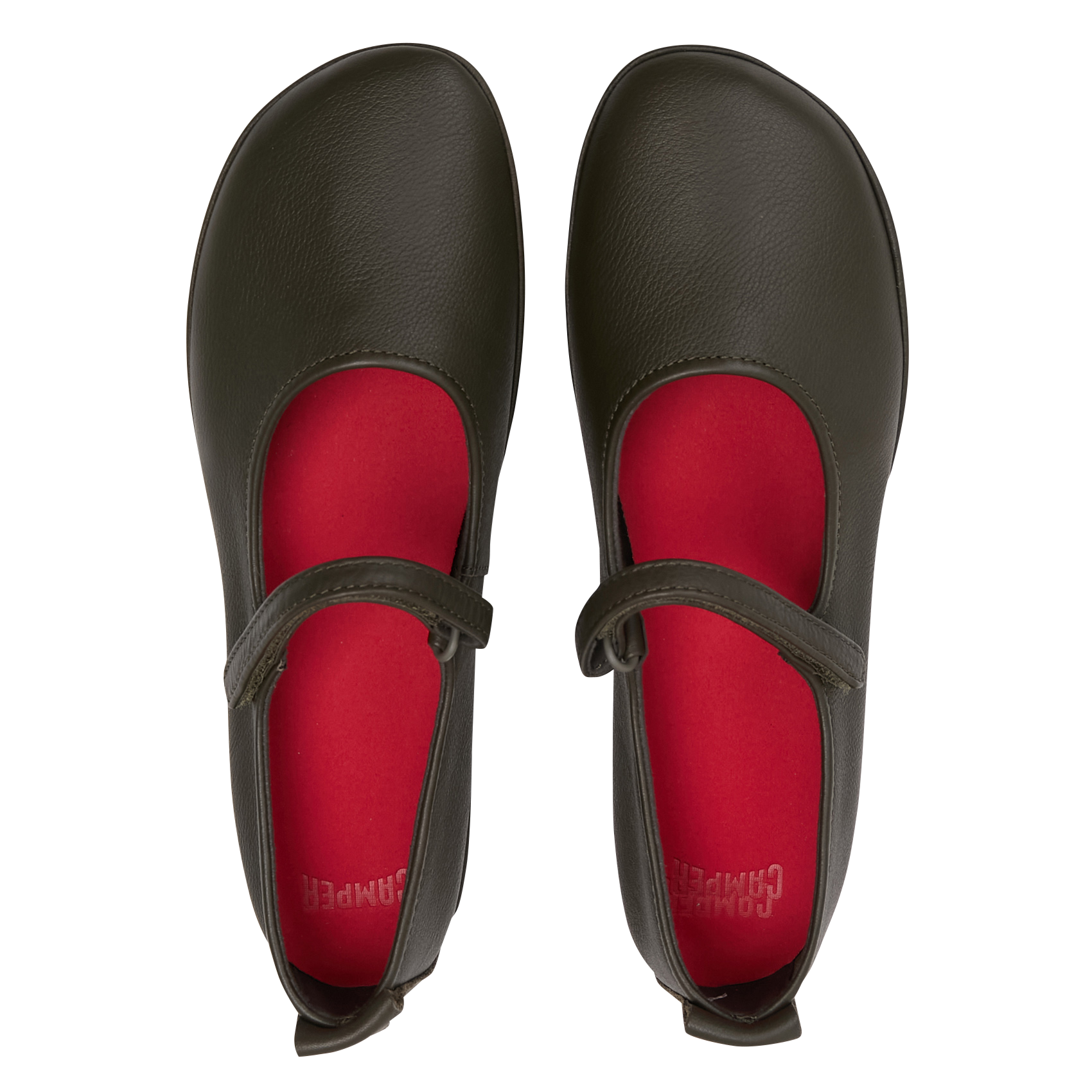 Ballerines à bride scratch en cuir CAMPER Vert