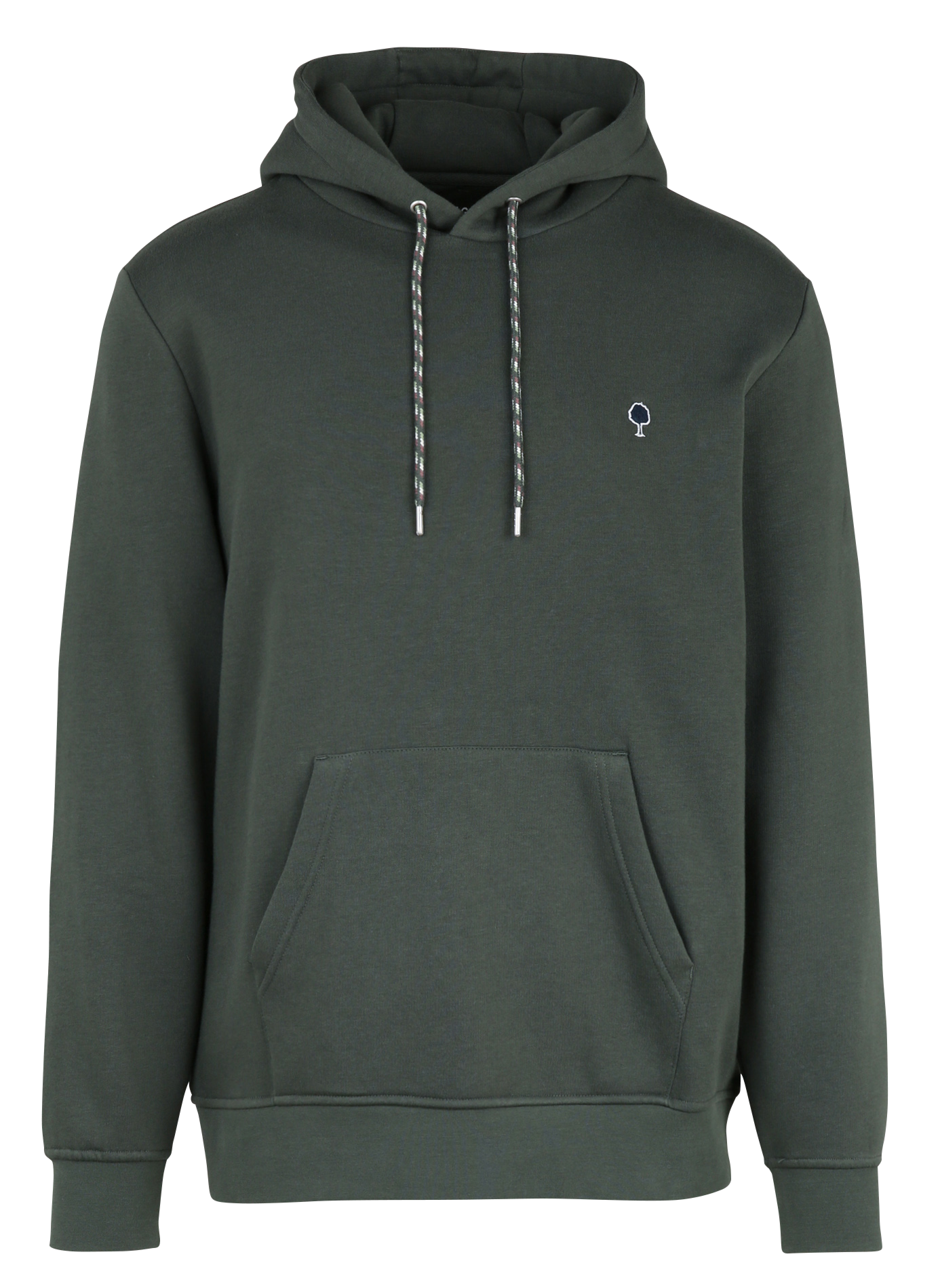Solid hooded straight sweatshirt FAGUO Green
