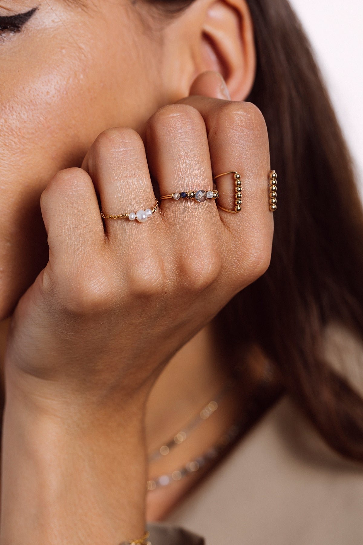 Small sand ring YAY Golden