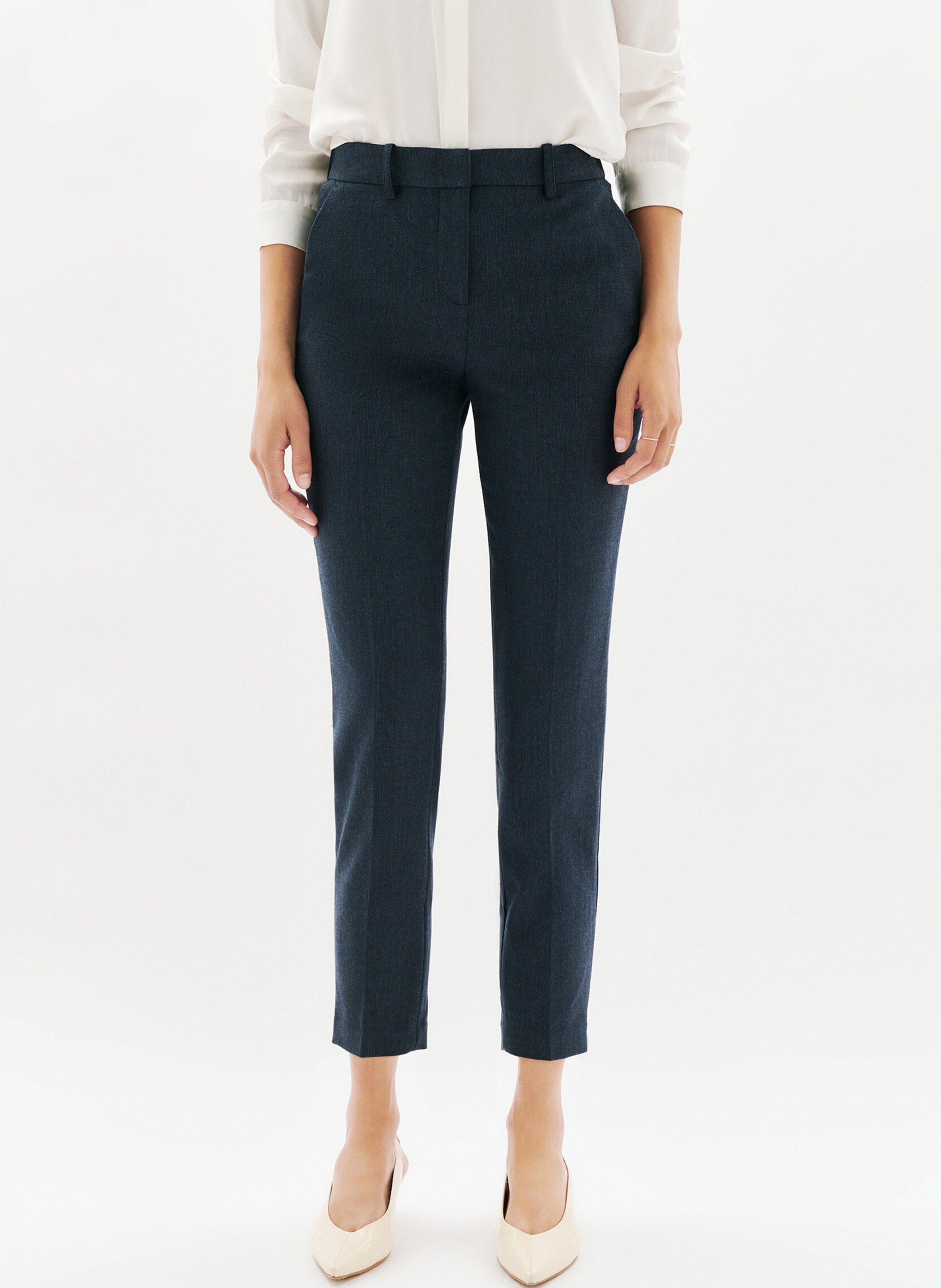 Pantalon droit CAROLL Gris