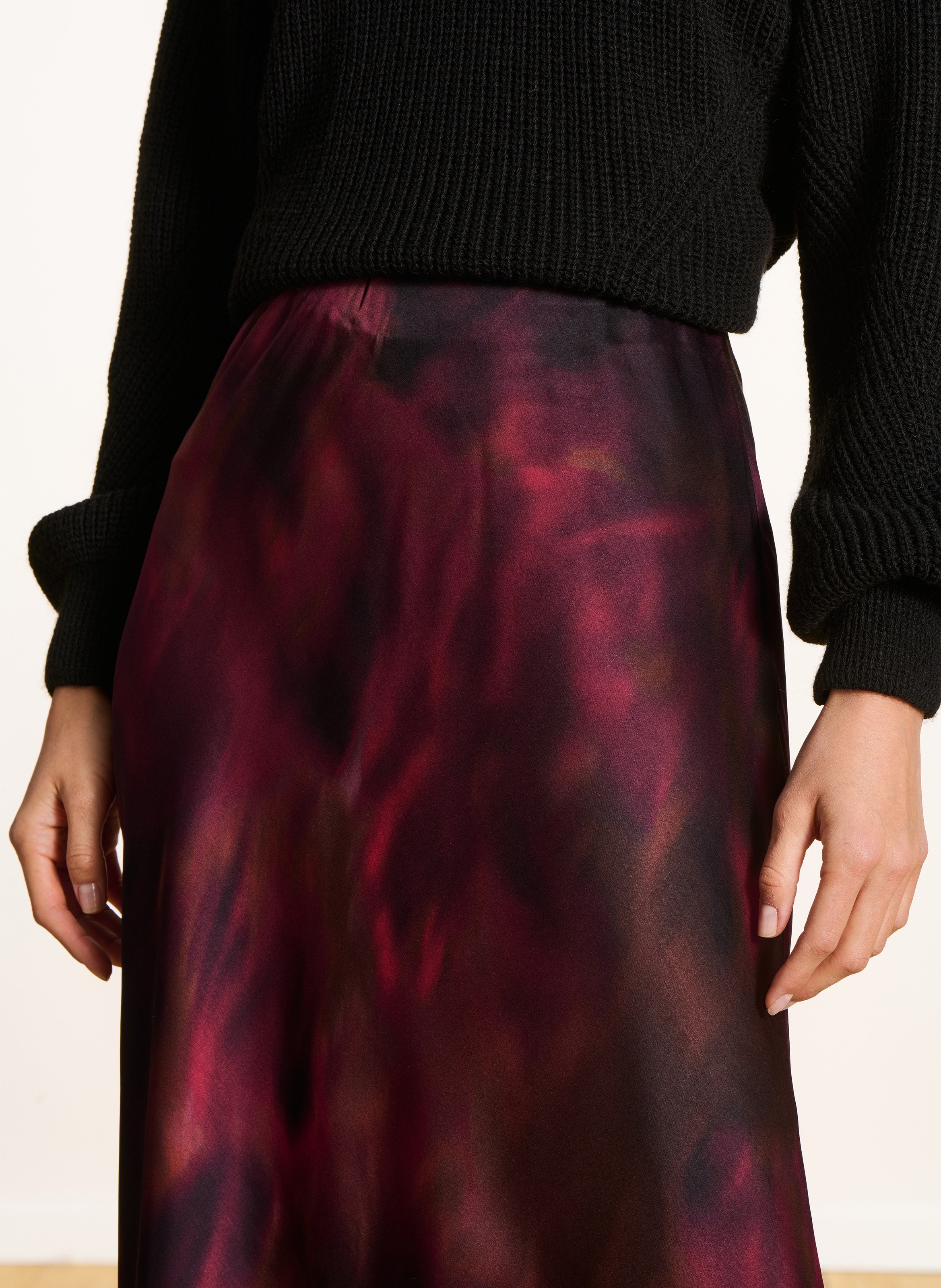 Long printed skirt LA FEE MARABOUTEE Red