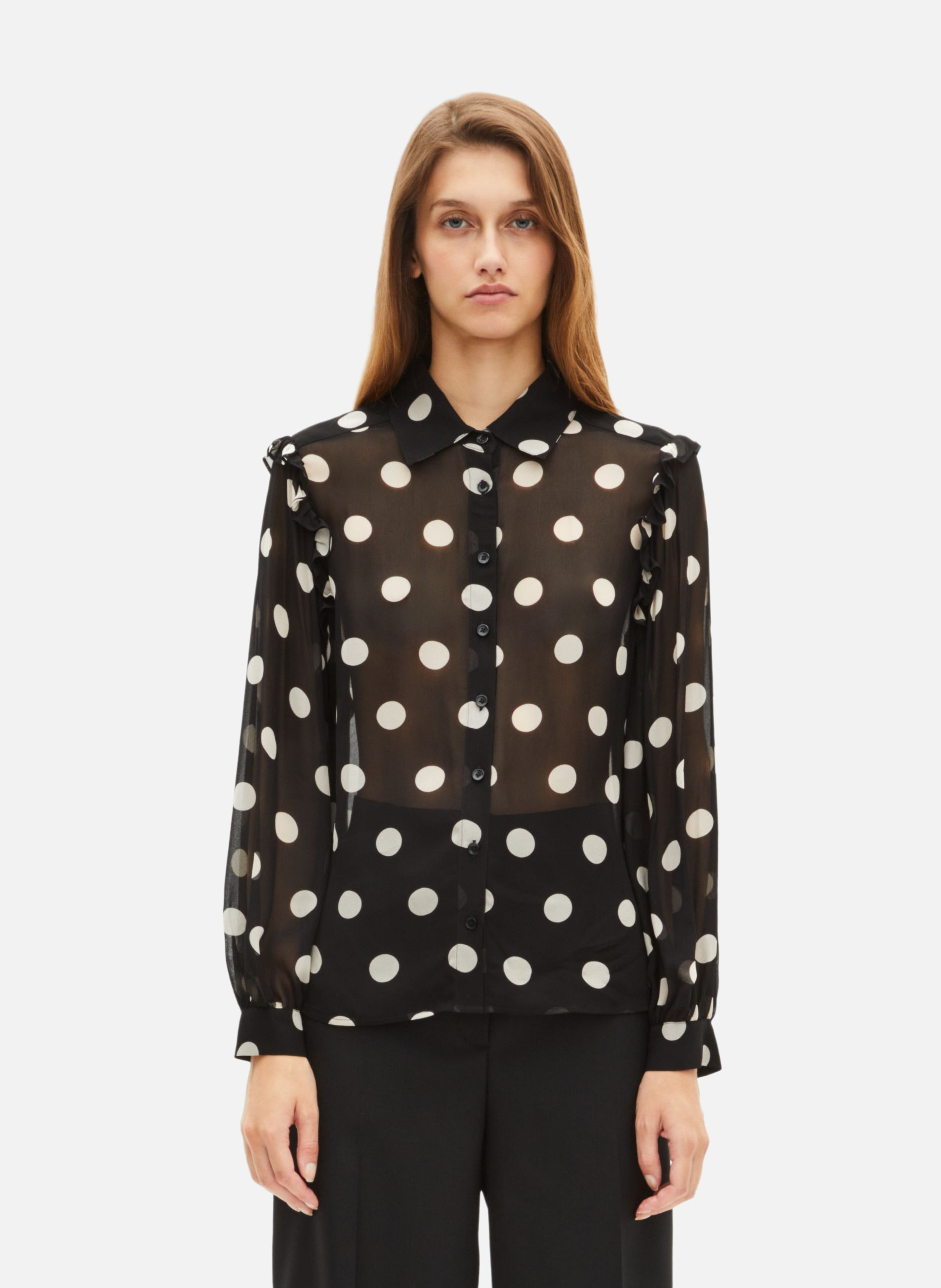 Polka dot shirt THE KOOPLES Black