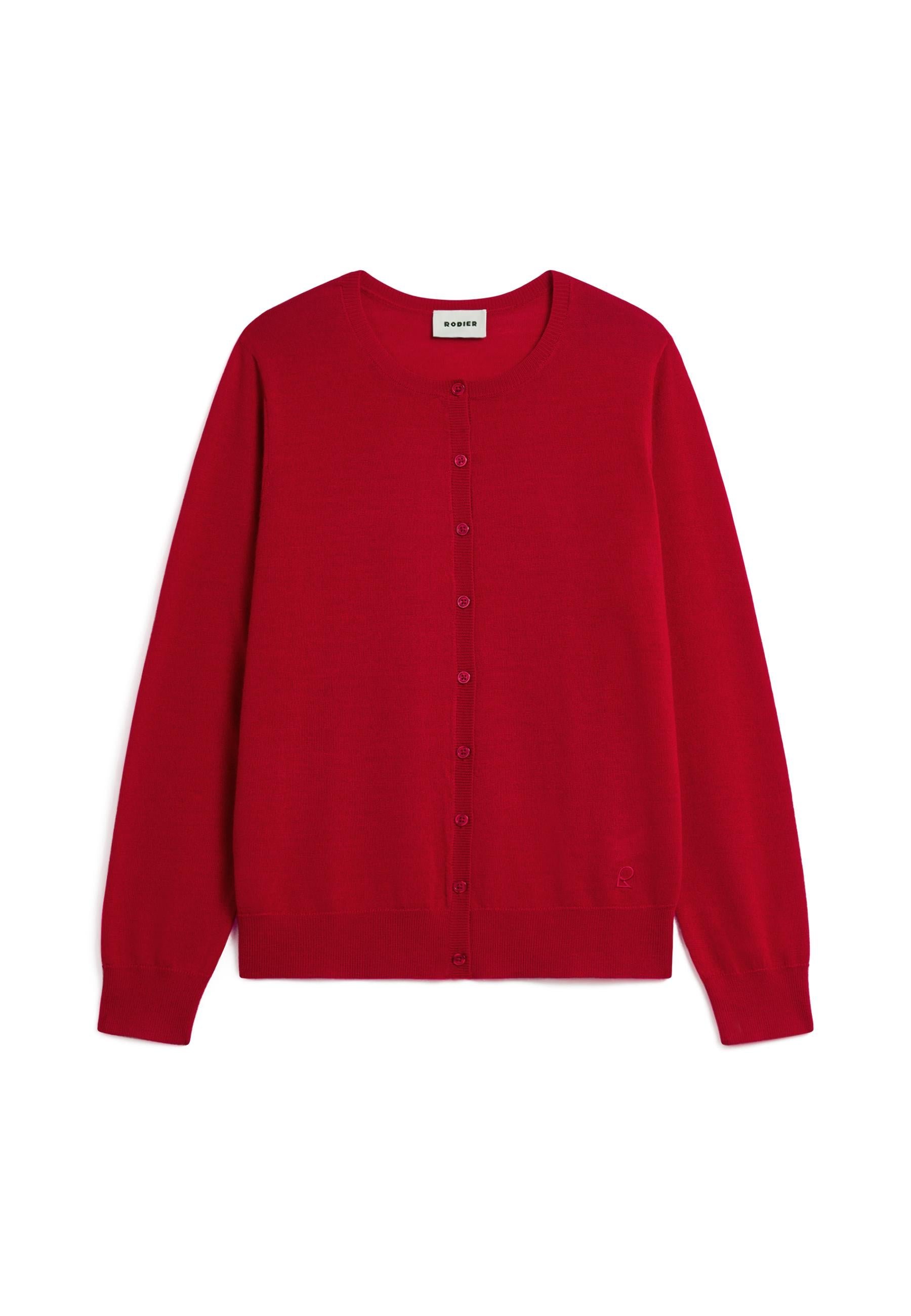 Merino wool cardigan RODIER Red