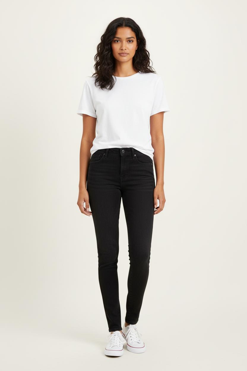 Cropped slim jeans with studs LEVI'S - Seconde main Black